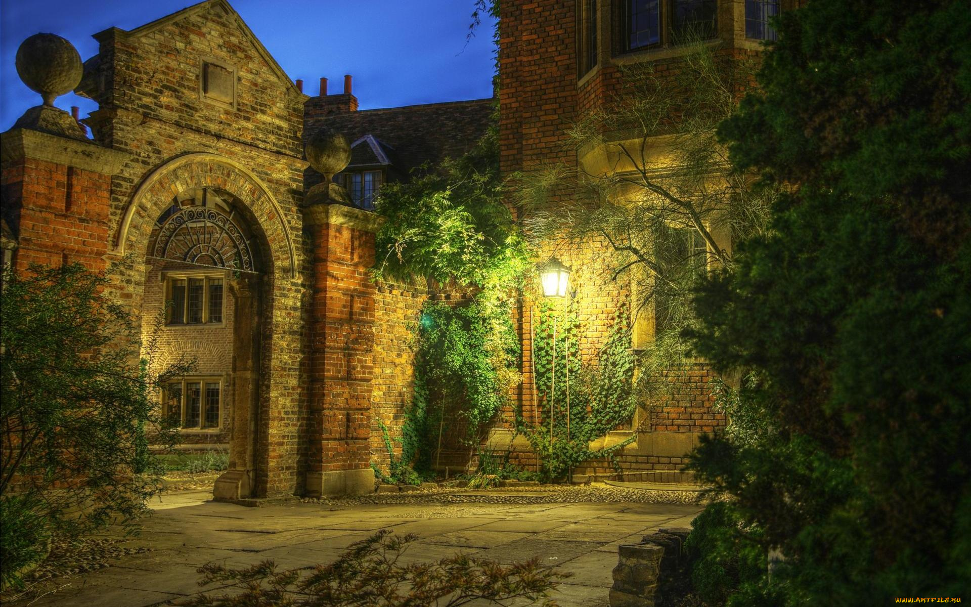 города, огни, ночного