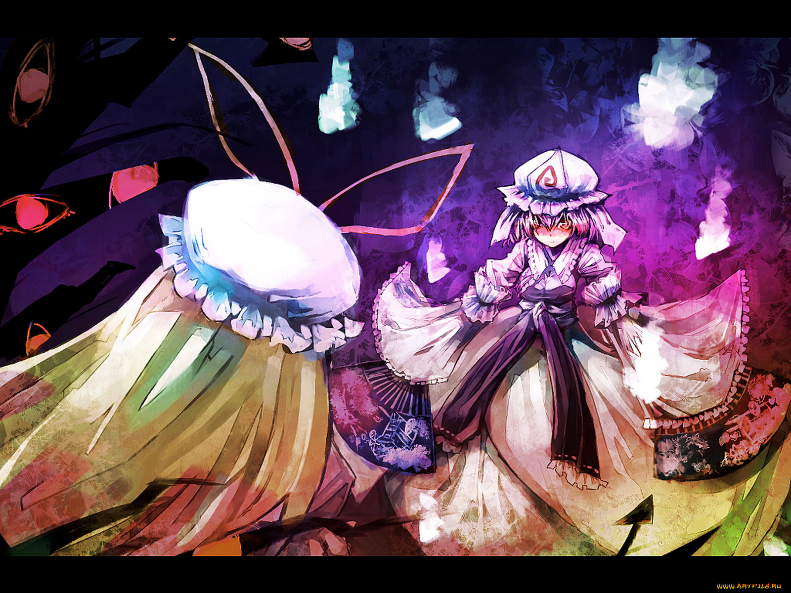 аниме, touhou, юю, сайгёдзи, юкари, Якумо