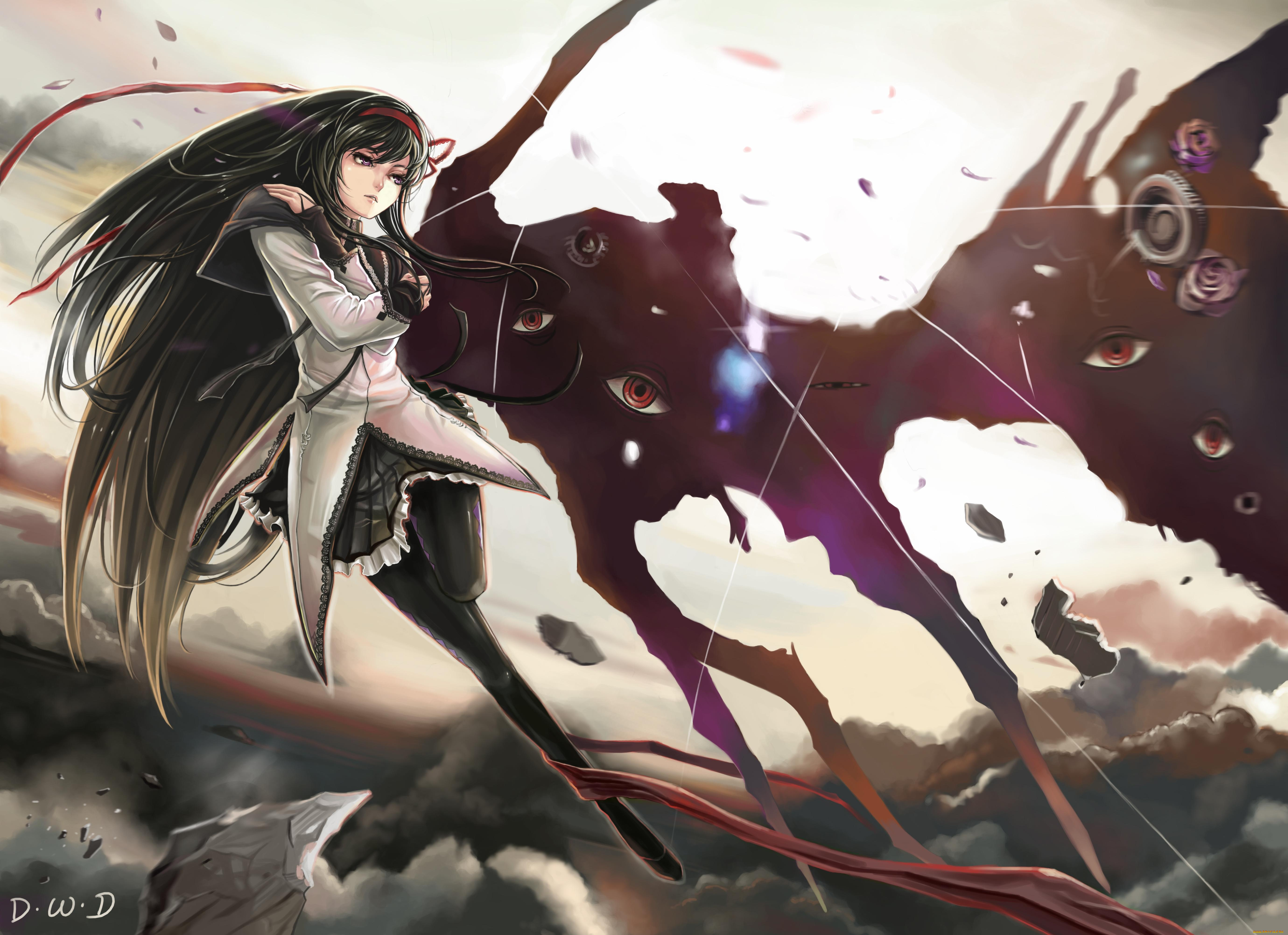 mahou, shoujo, madoka, magica, аниме, magika, akemi, homura