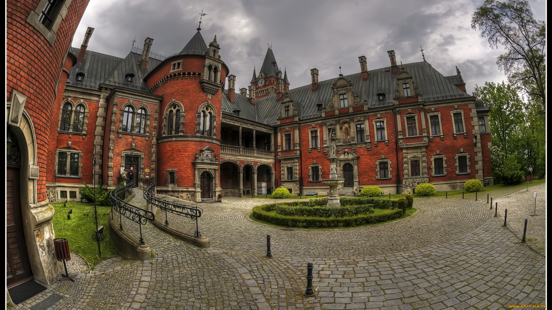 castle, in, plawniowice, poland, города, дворцы, замки, крепости, замок, польша