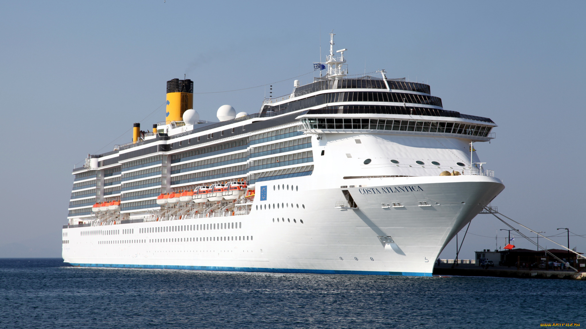 корабли, лайнеры, причал, лайнер, море