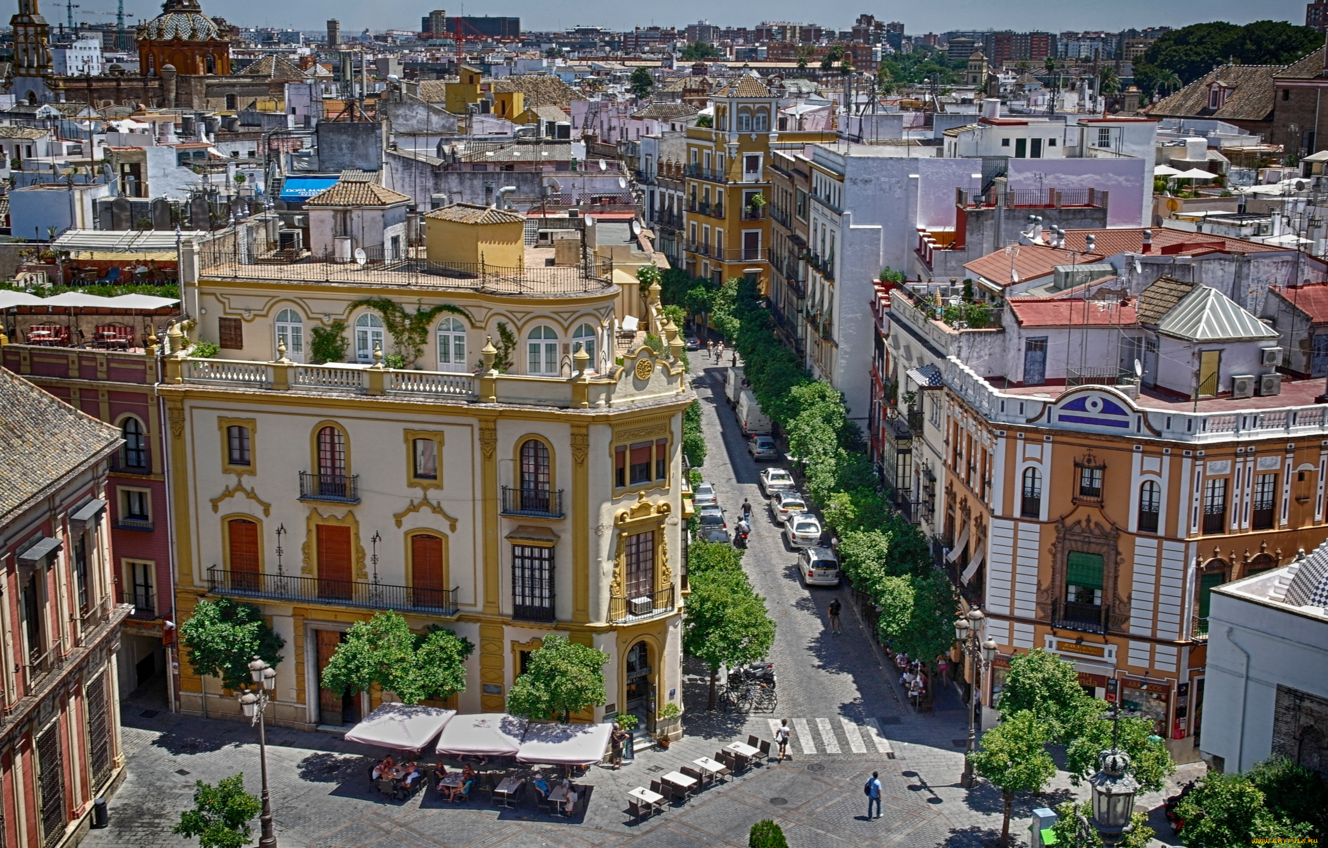 севилья, испания, города, улицы, дома