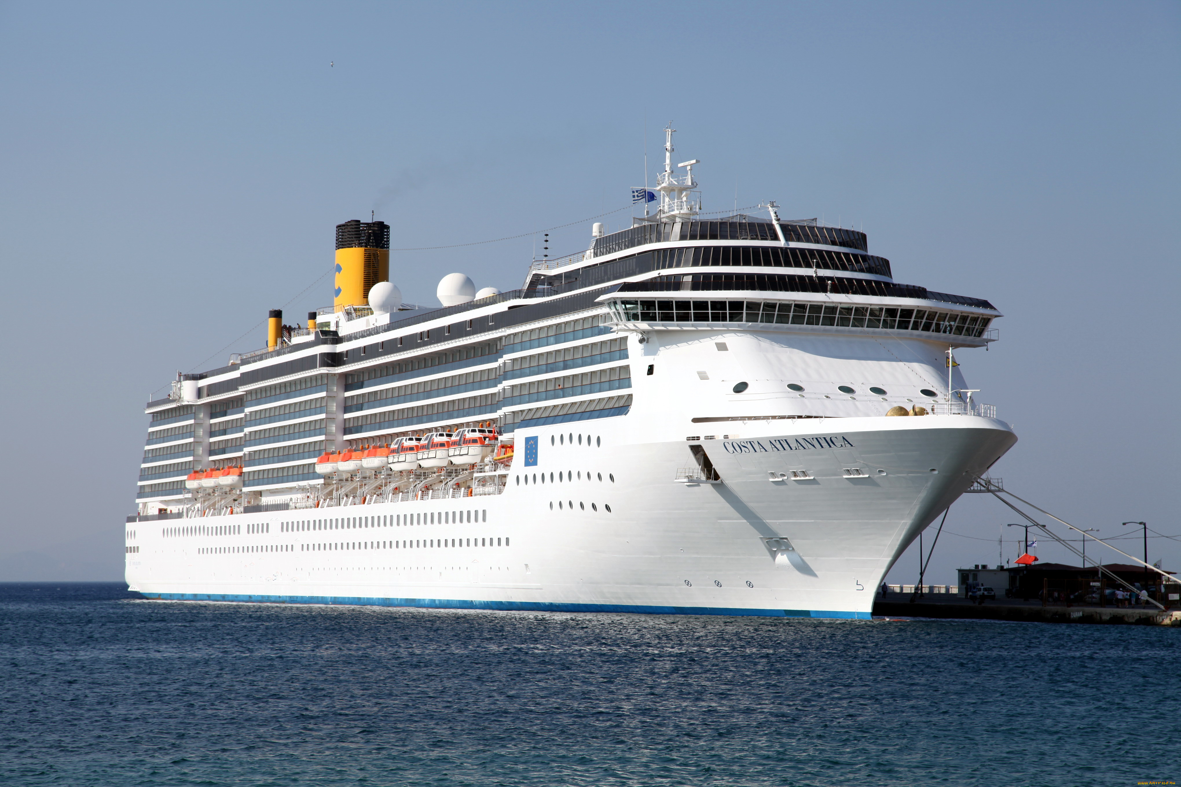 корабли, лайнеры, причал, лайнер, море