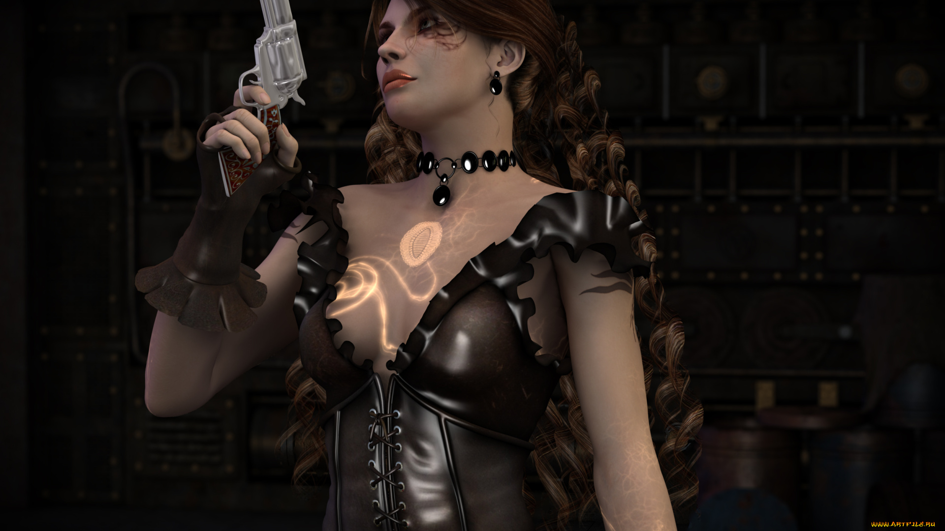 3д, графика, fantasy, , фантазия, девушка, оружие