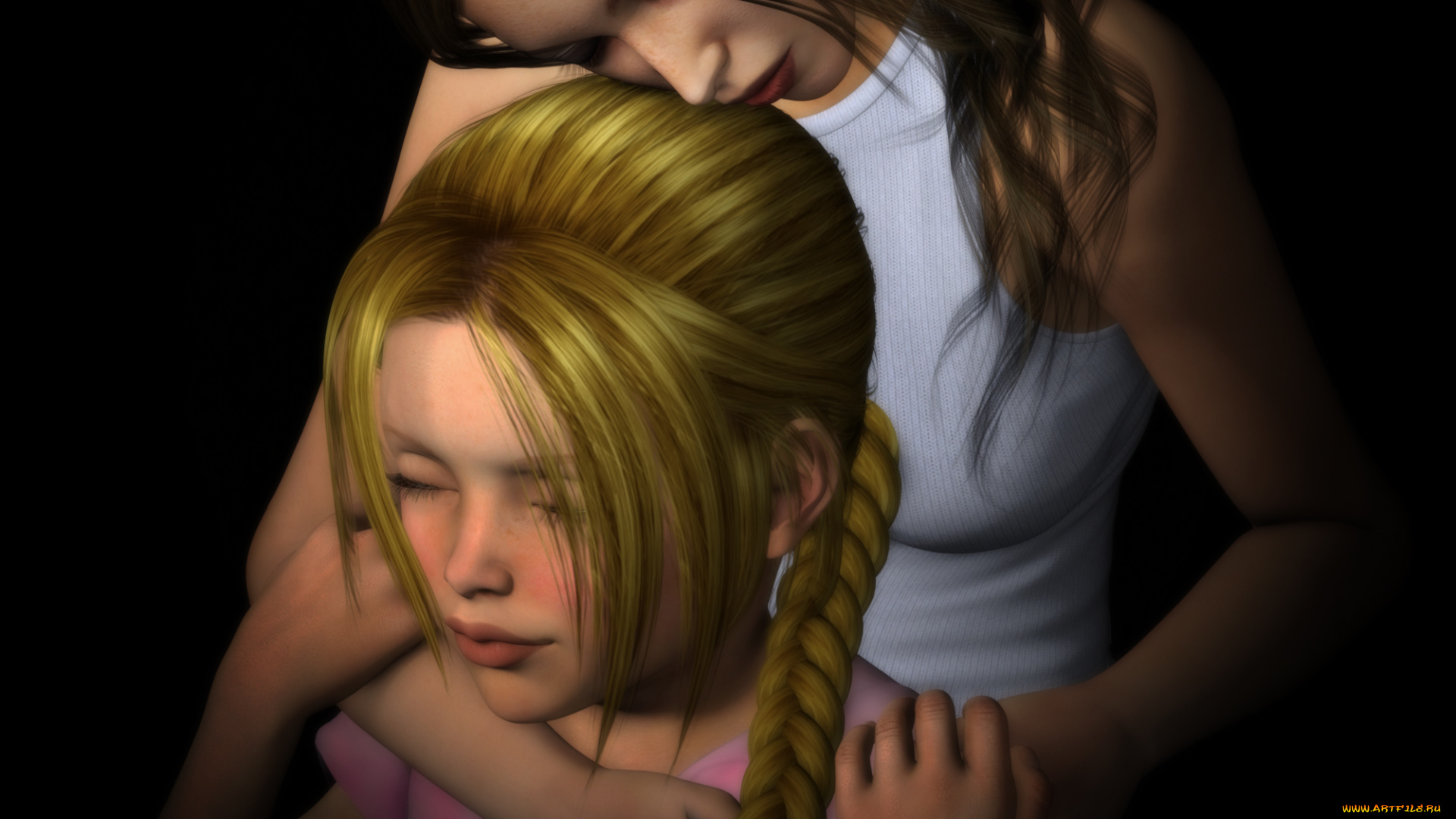 3д, графика, people, , люди, девочка, мать