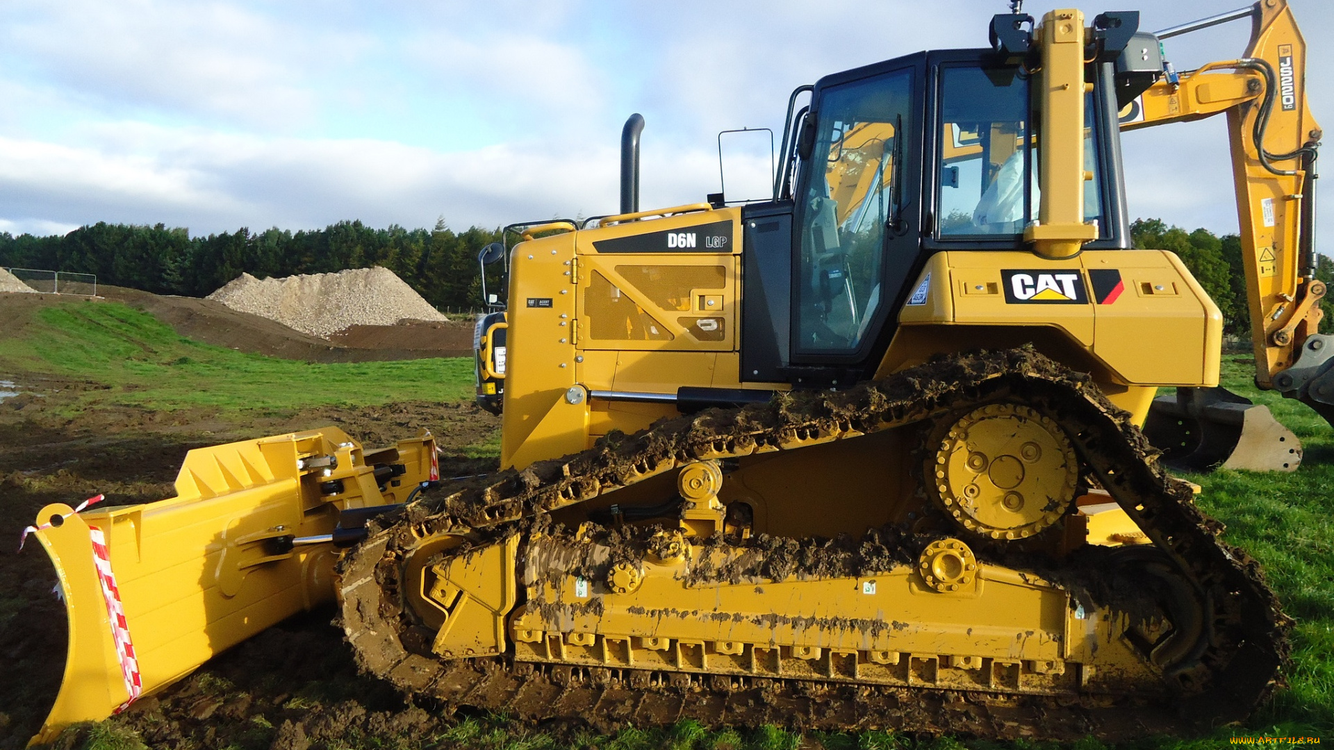 cat, d6n, техника, бульдозеры, на, гусенецах, бульдозер, мощь, ковш