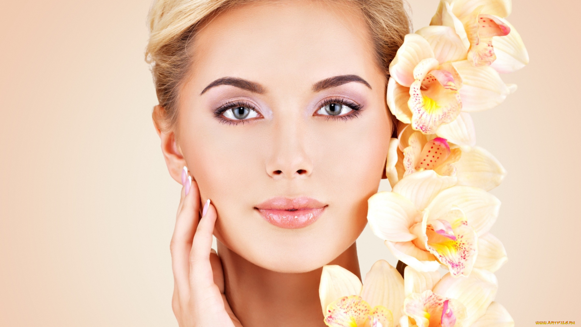 девушки, -unsort, , лица, , портреты, цветы, губы, глаза, лицо