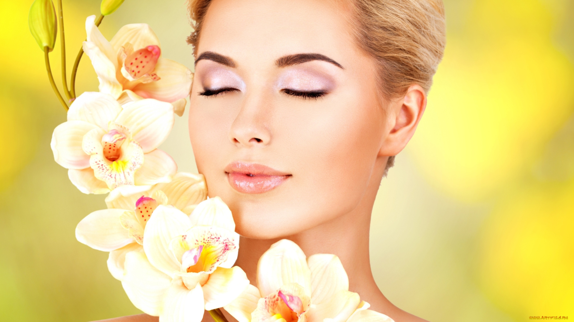 девушки, -unsort, , лица, , портреты, цветы, губы, глаза, лицо