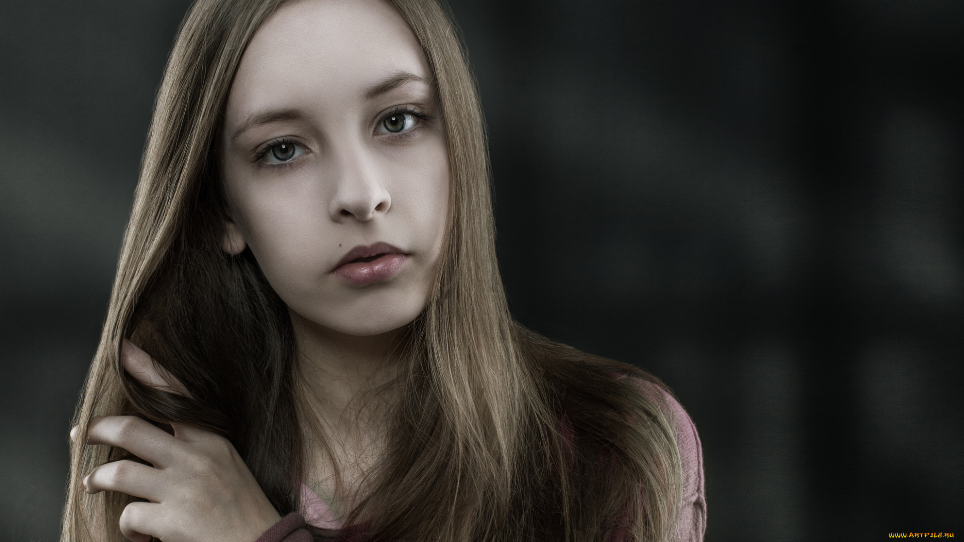 девушки, -unsort, , лица, , портреты, лицо, прическа, взгляд, жест