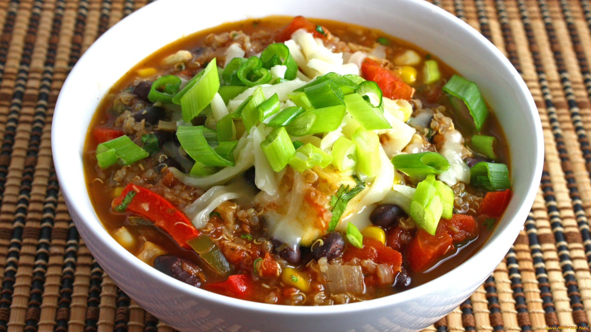 еда, первые, блюда, зелень, сметана, суп