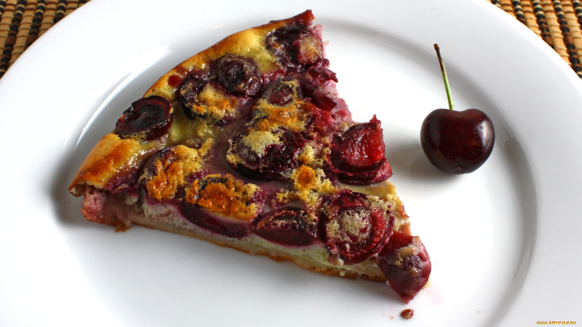 еда, пироги, вишня, пирог