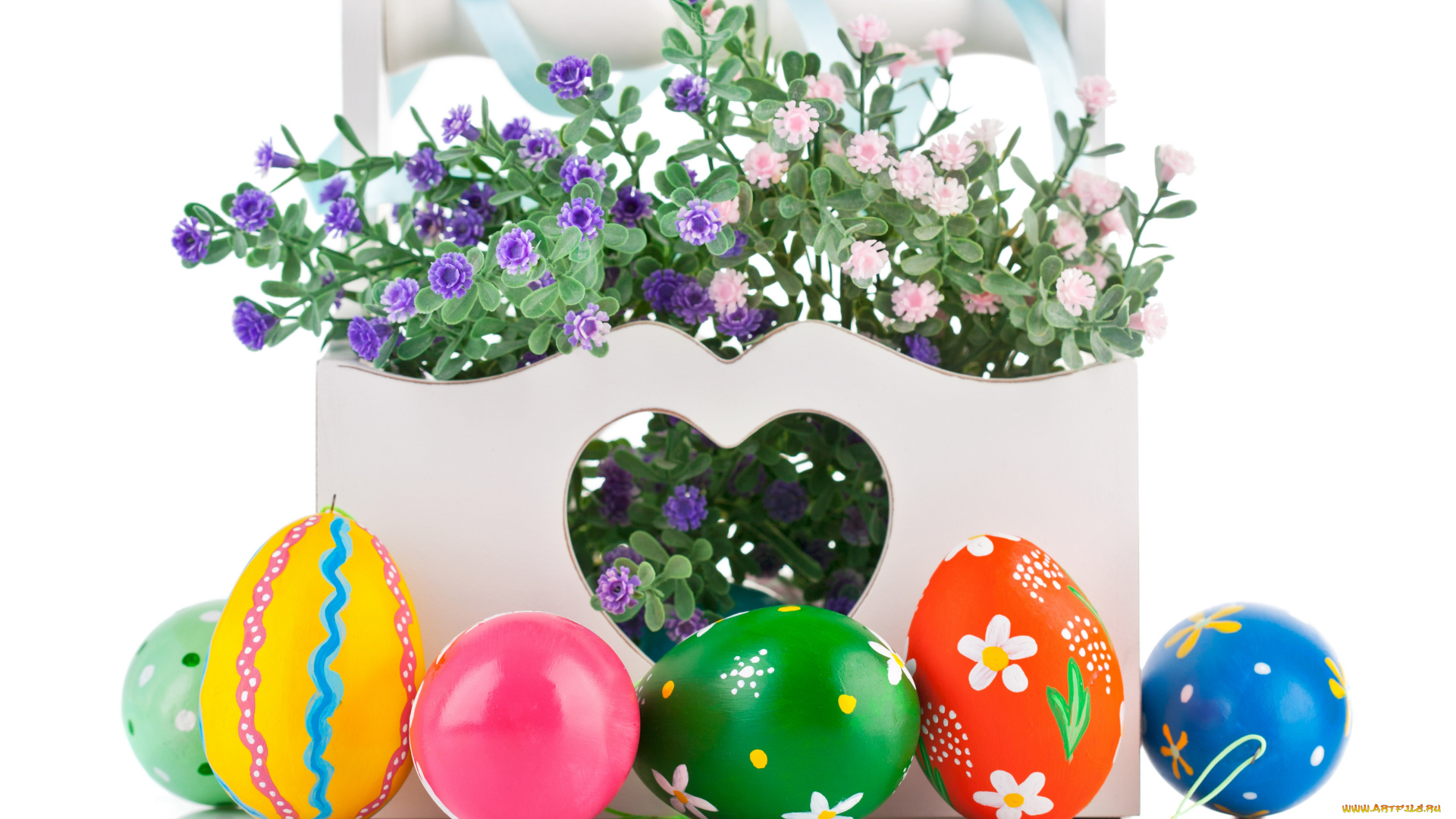 праздничные, пасха, крашенки, яйца, цветы