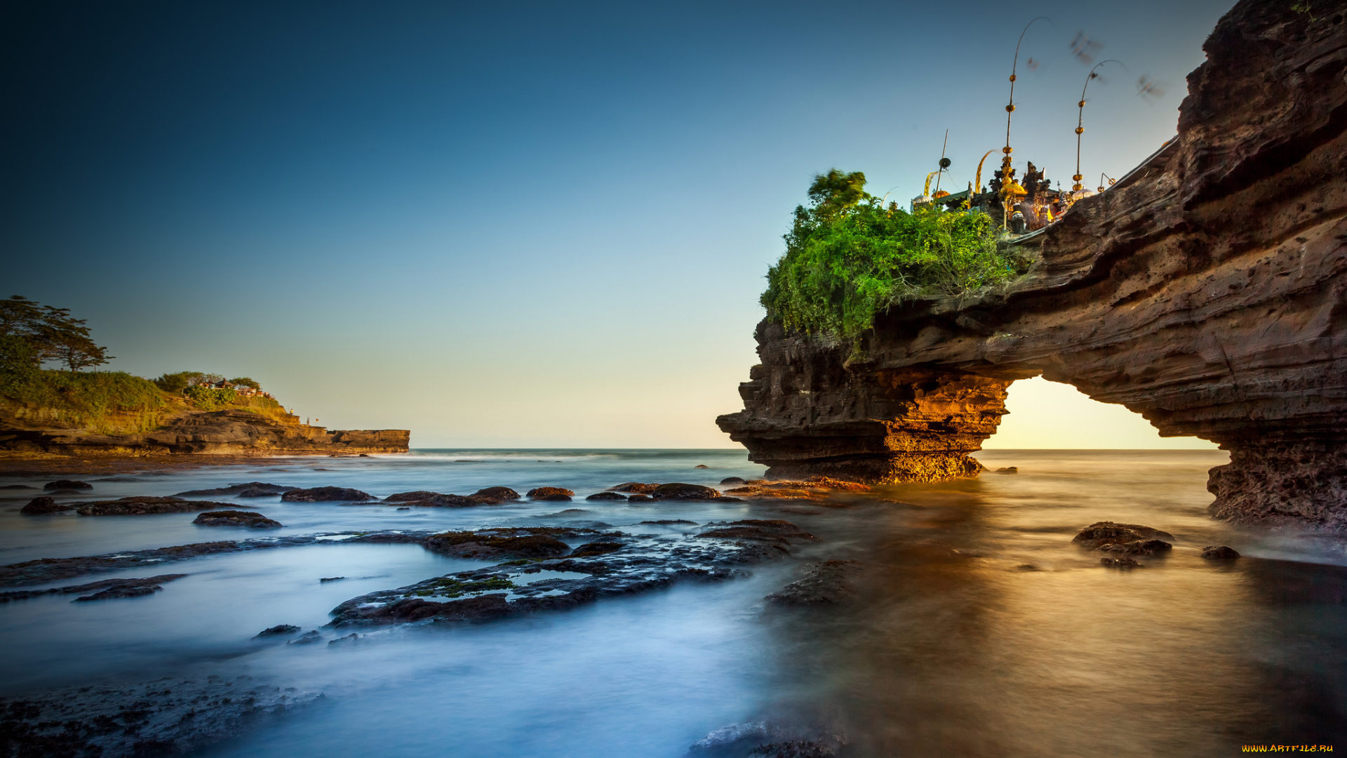 природа, побережье, океан, камни, скала, арка