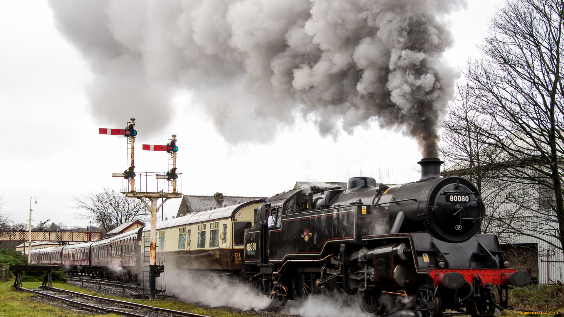 техника, паровозы, состав, паровоз, рельсы, дорога, железная