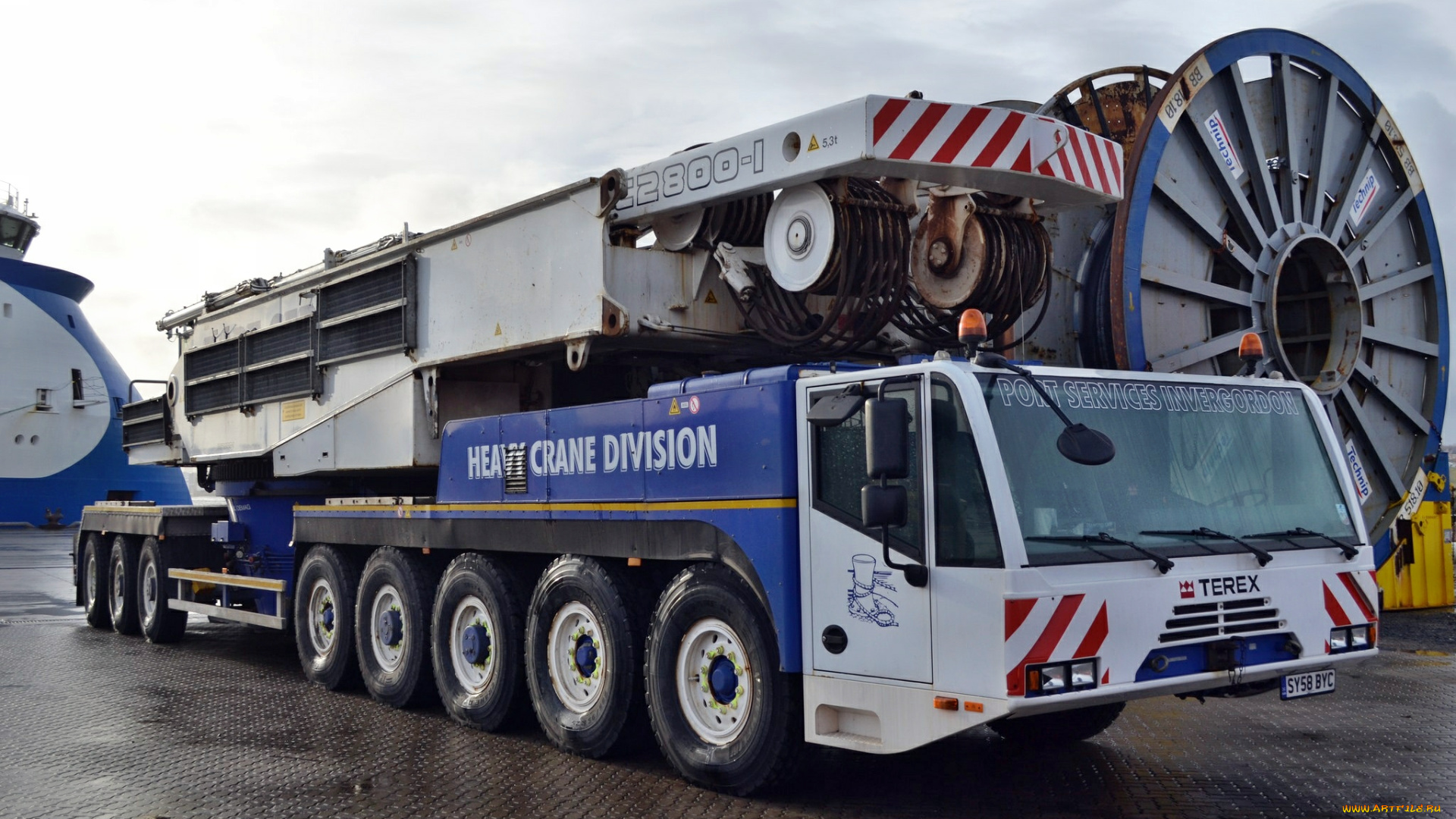 terex, demag, tc2800, техника, краны, автошасси, кран, самоходный