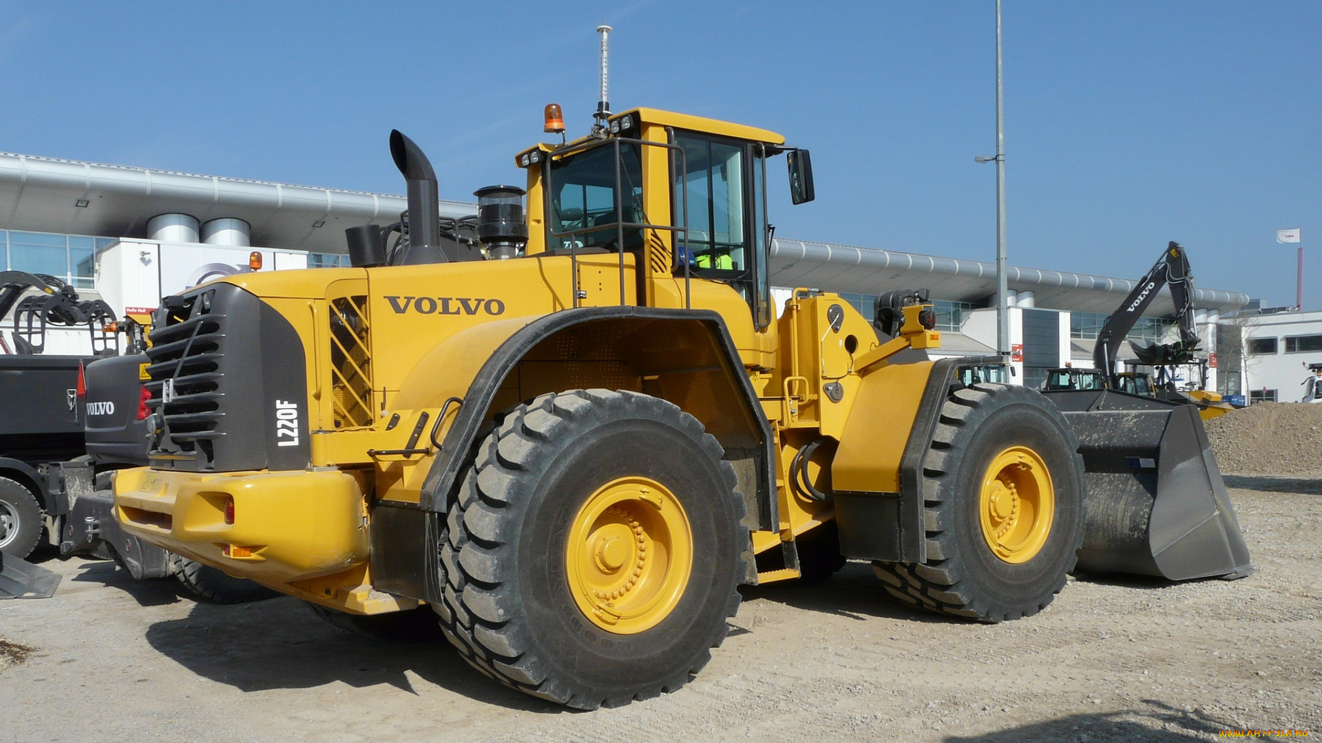 volvo, 220f, техника, фронтальные, погрузчики, ковш, трактор, колесный, тяжелый