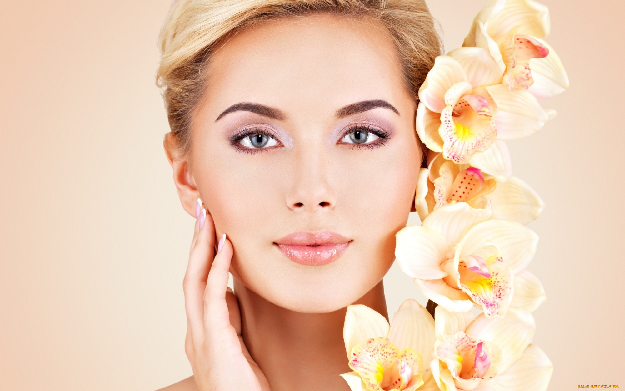 девушки, -unsort, , лица, , портреты, цветы, губы, глаза, лицо