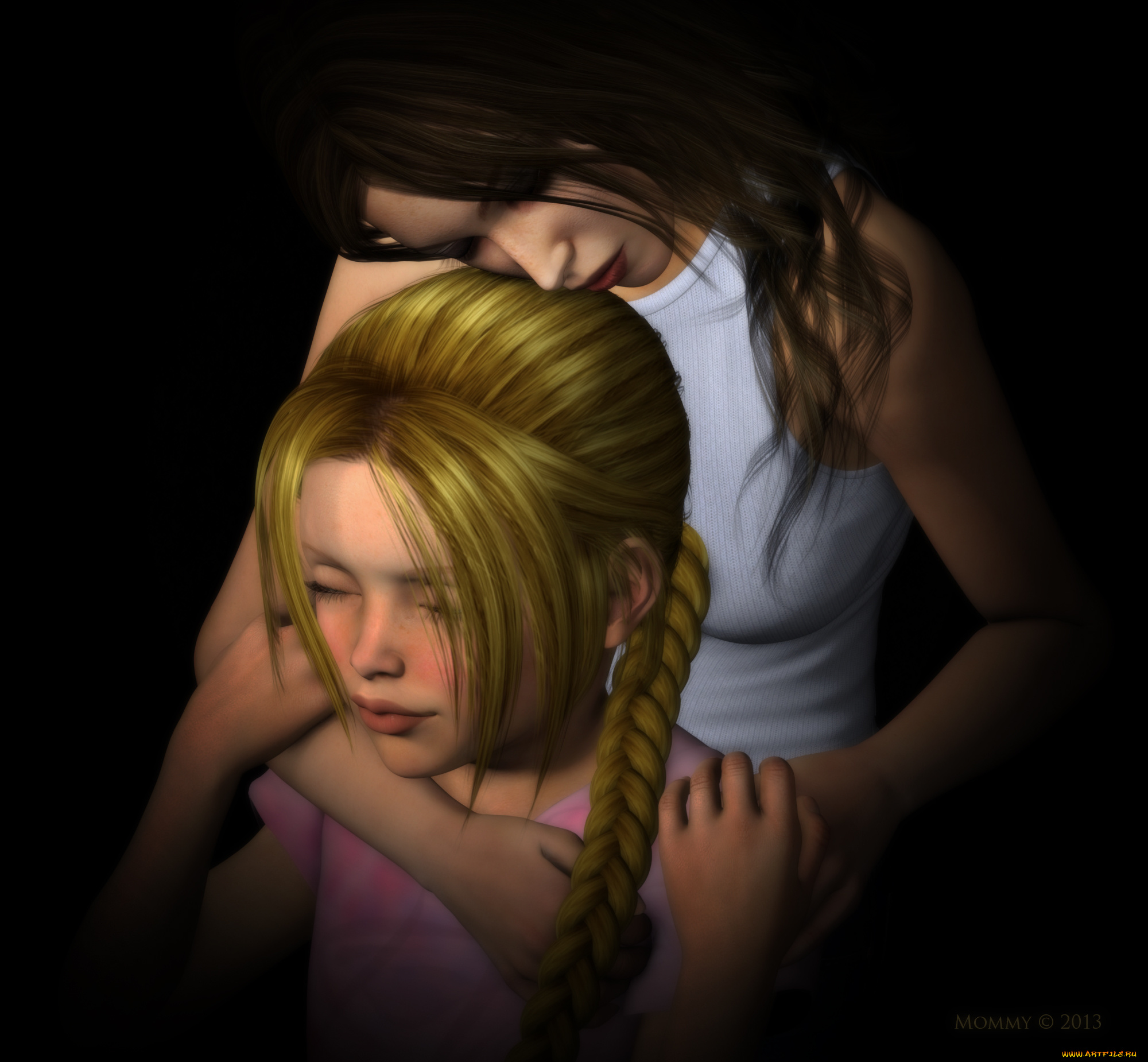 3д, графика, people, , люди, девочка, мать