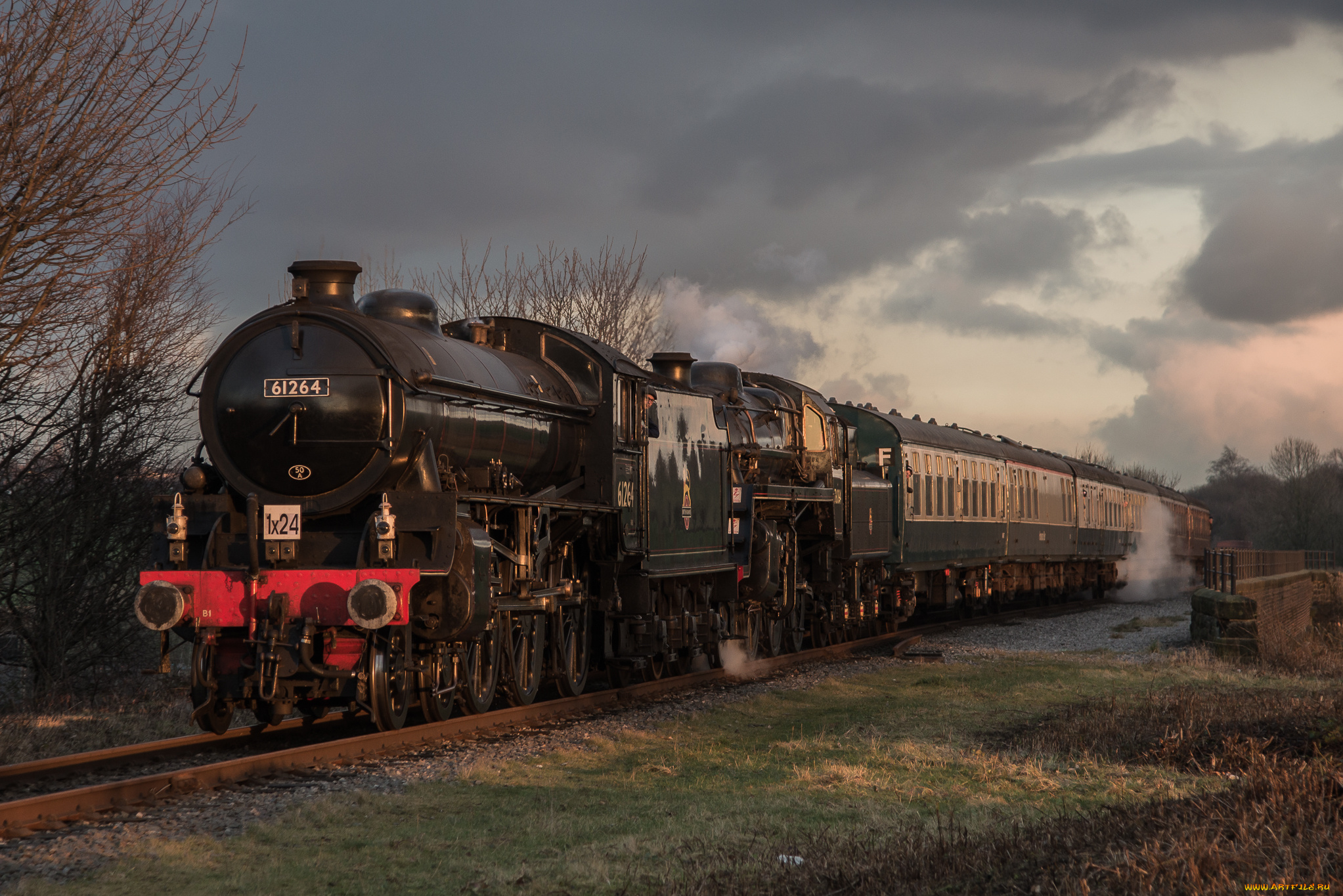 техника, паровозы, состав, паровоз, рельсы, дорога, железная