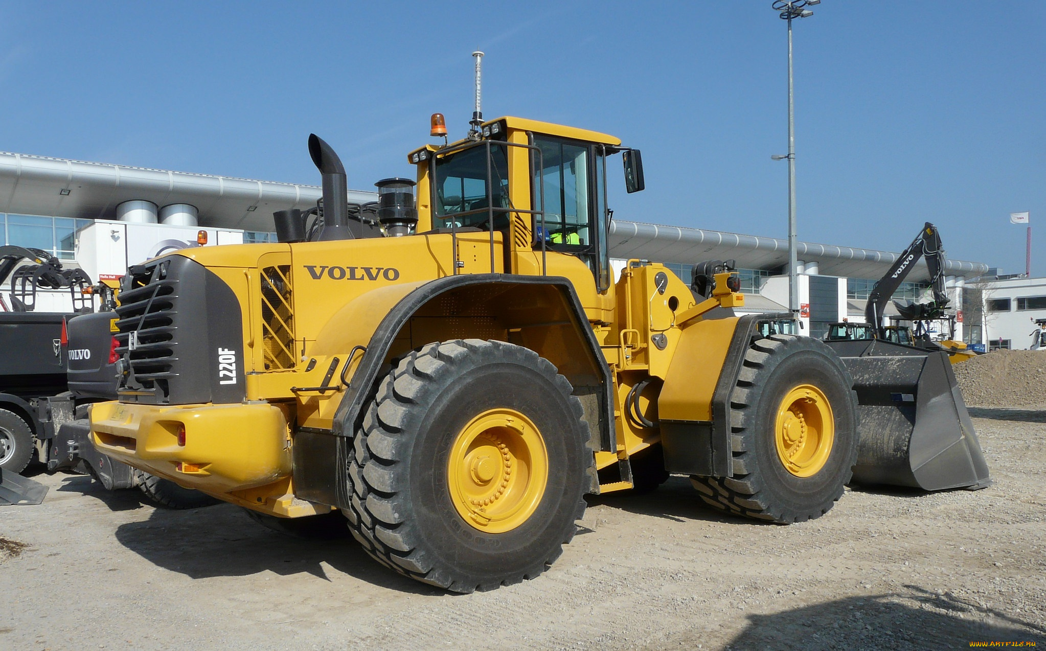 volvo, 220f, техника, фронтальные, погрузчики, ковш, трактор, колесный, тяжелый