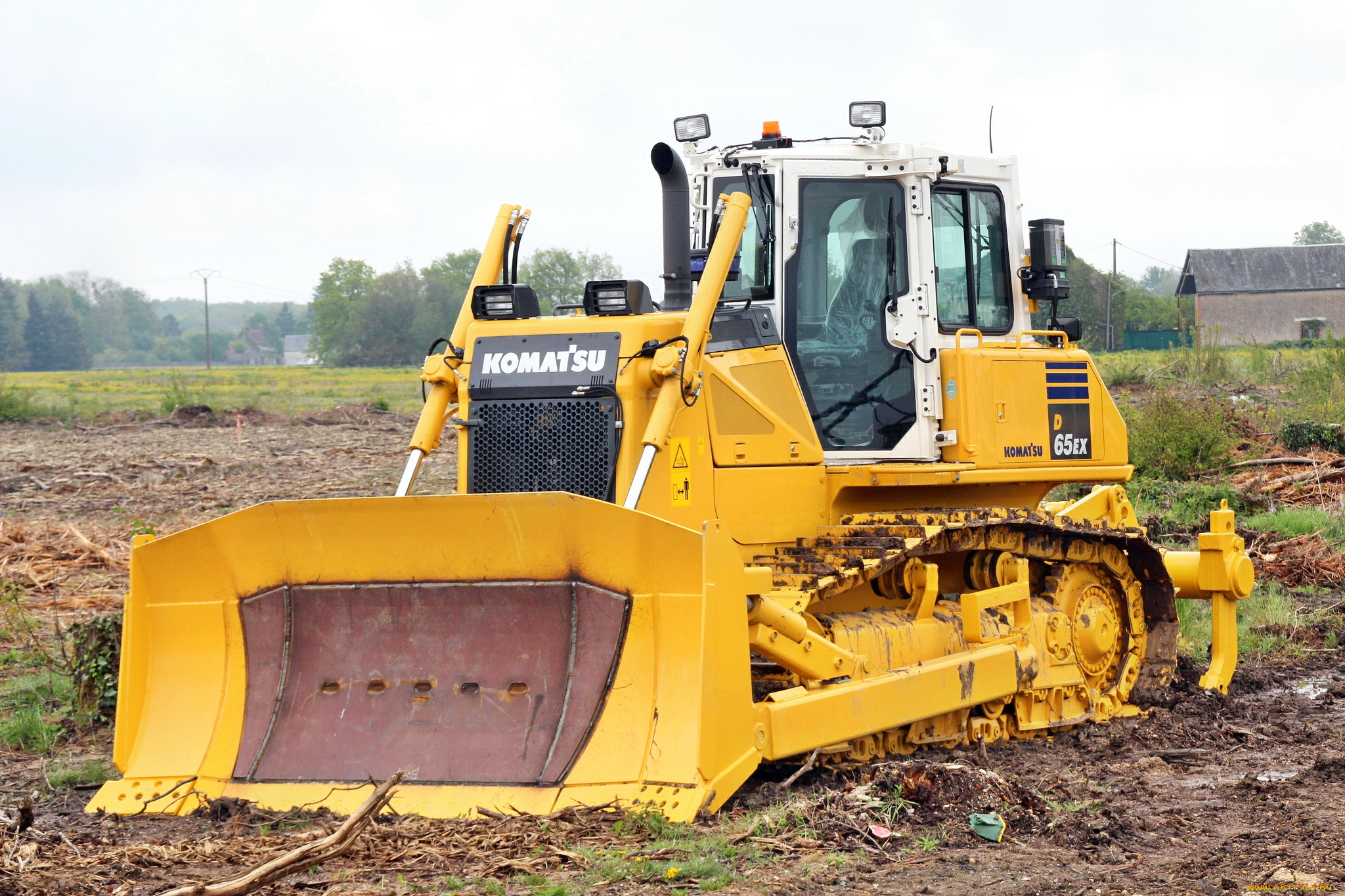 komatsu, d65ex, техника, бульдозеры, на, гусенецах, мощь, ковш, бульдозер