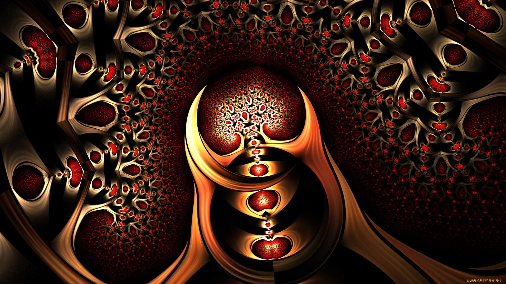 3д, графика, фракталы, , fractal, узор, цвета, фон