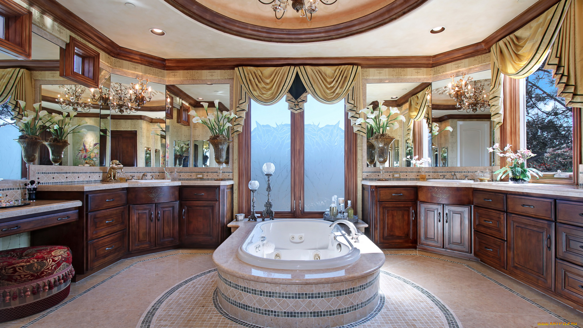 интерьер, ванная, и, туалетная, комнаты, дизайн, ванная