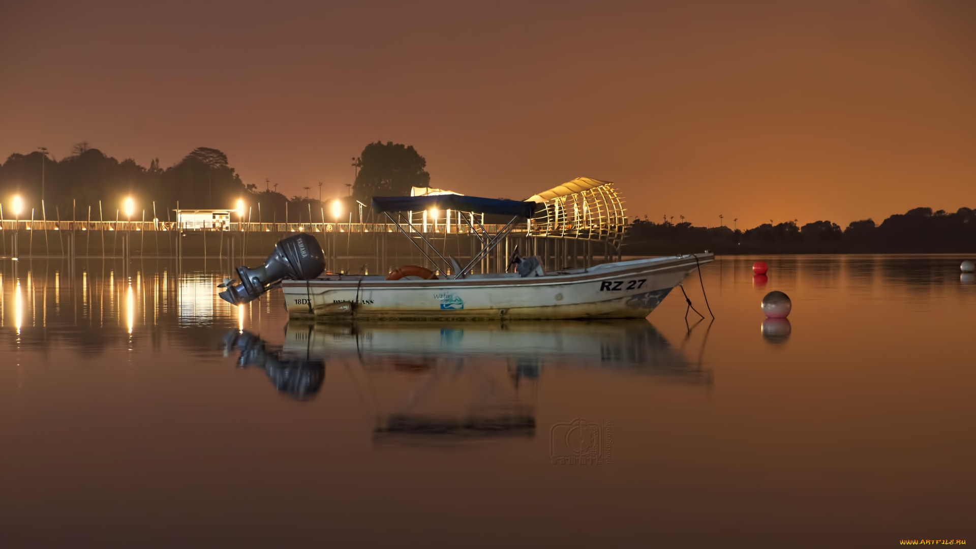 корабли, катера, мотор, вечер, река, катер