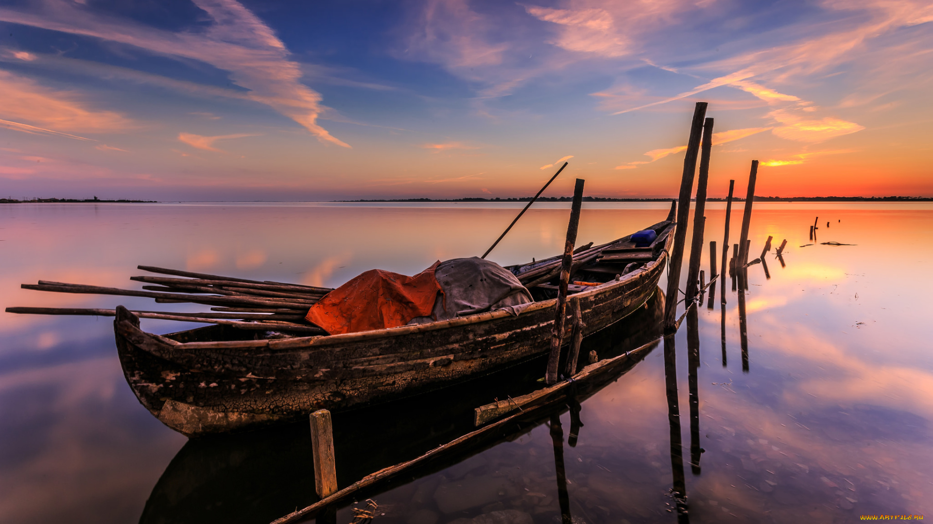 корабли, лодки, , шлюпки, океан, горизонт, облака, лодка