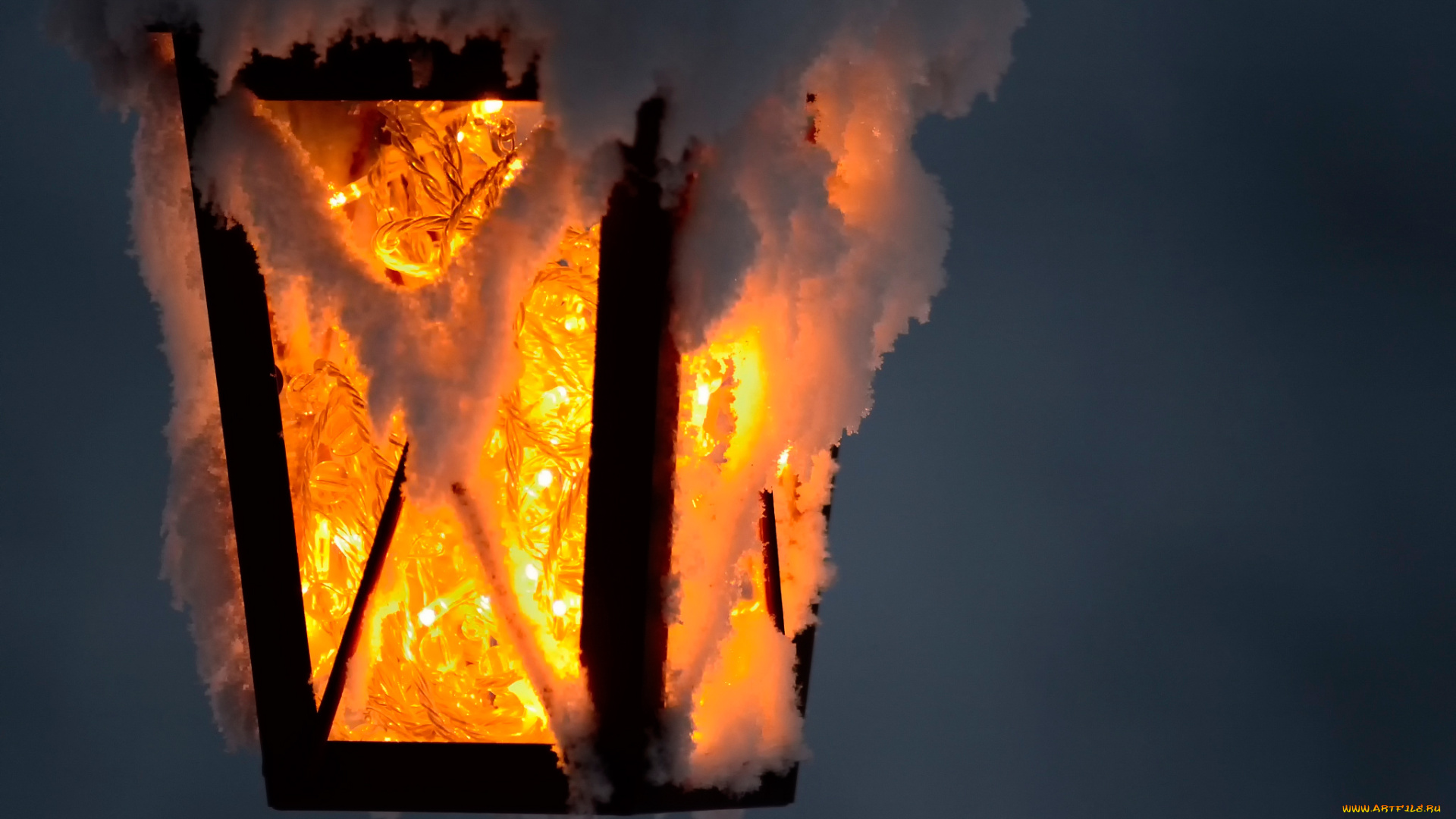 разное, осветительные, приборы, снег, фонарь, сумерки