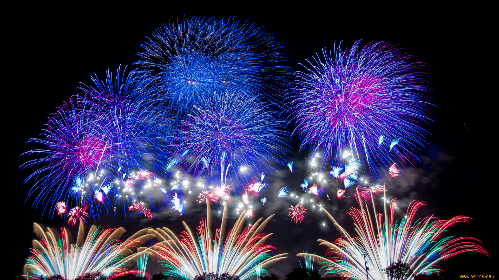 разное, салюты, , фейерверки, фейерверк, ночь