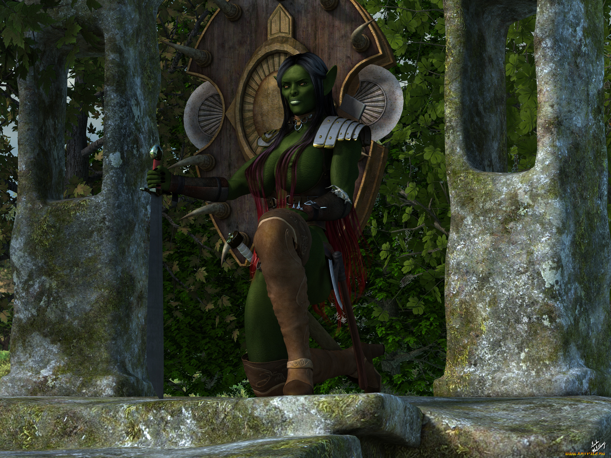 3д, графика, существа, , creatures, фон, сапоги, взгляд, халк