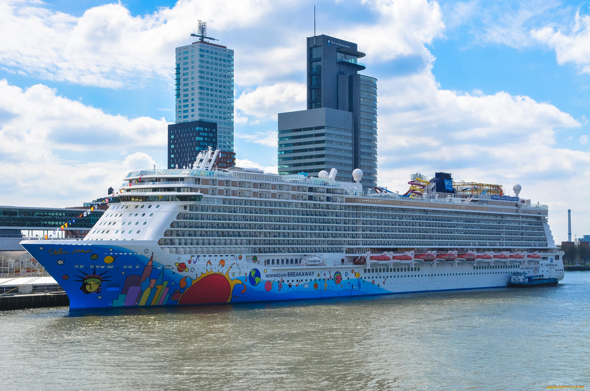 norwegian, breakaway, корабли, лайнеры, причал, порт, лайнер