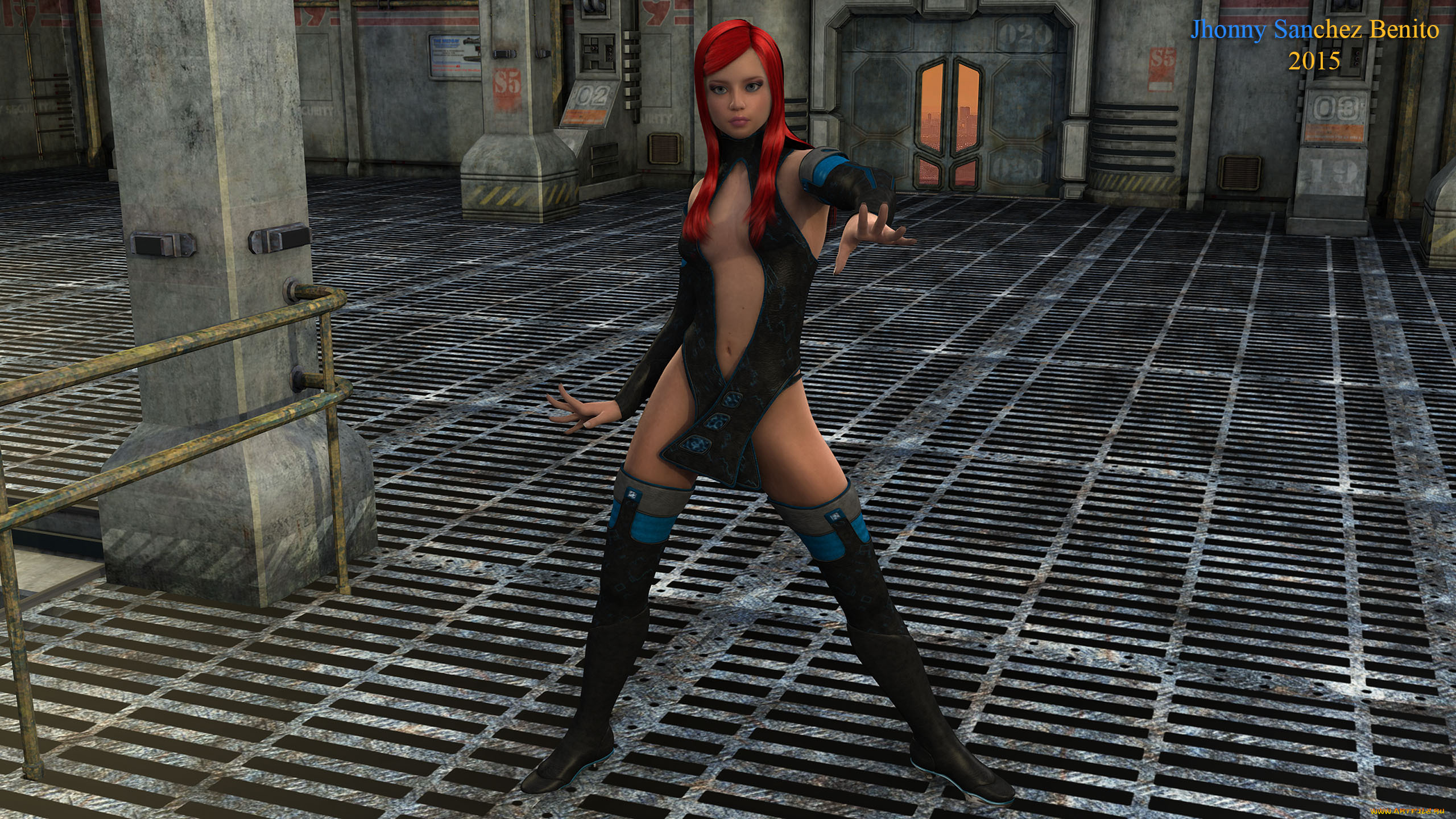 3д, графика, люди, , people, взгляд, девушка, фон, рыжая