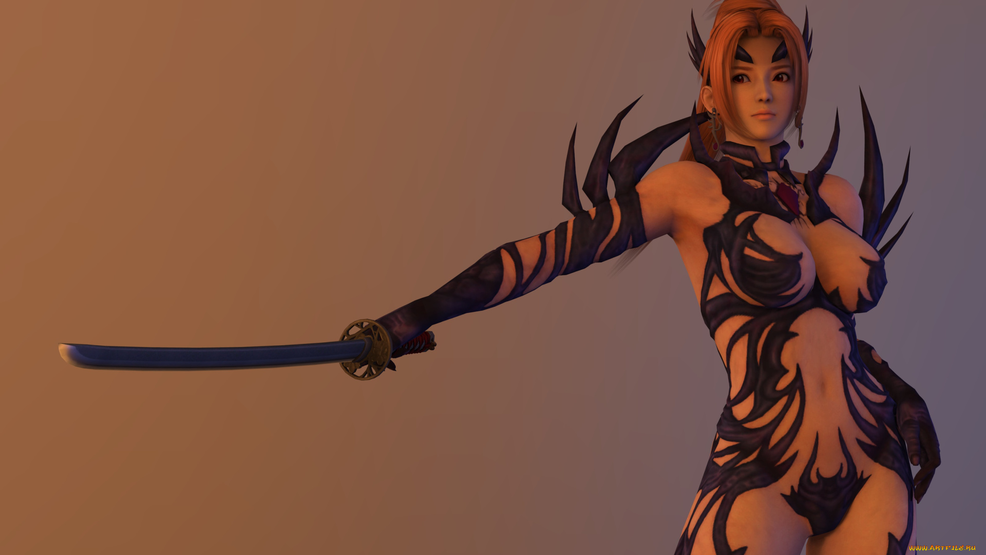 3д, графика, амазонки, , amazon, девушка, взгляд, оружие, фон