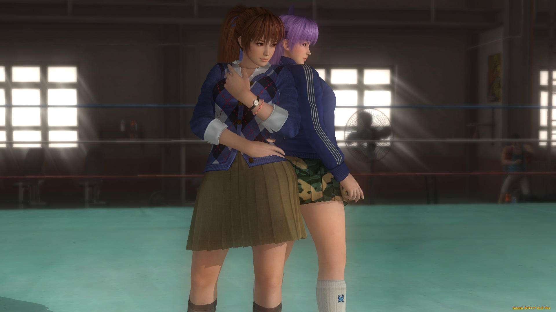 3д, графика, аниме, , anime, поза, фон, взгляд, девушки