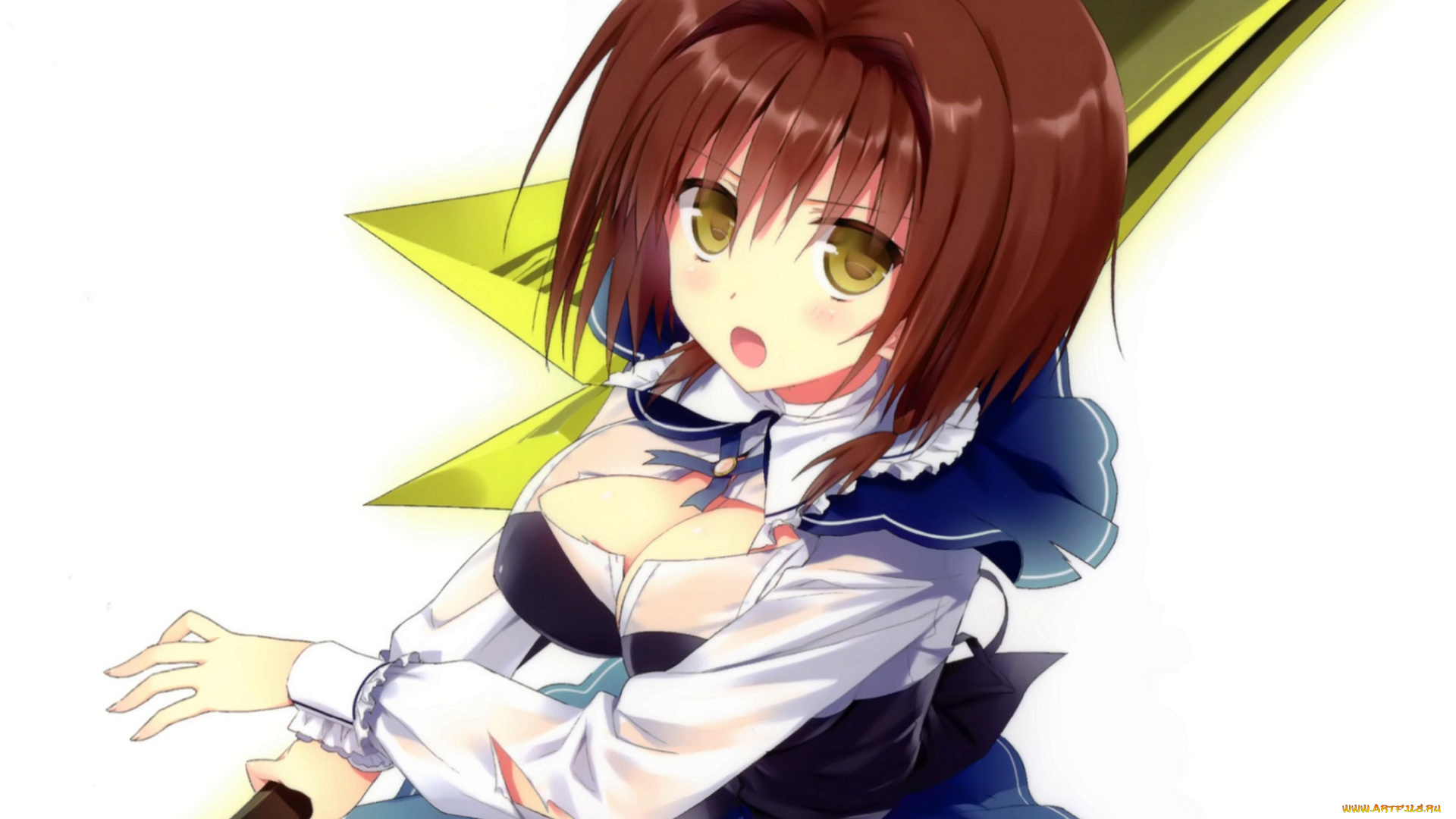 аниме, absolute, duo, девушка, оружие