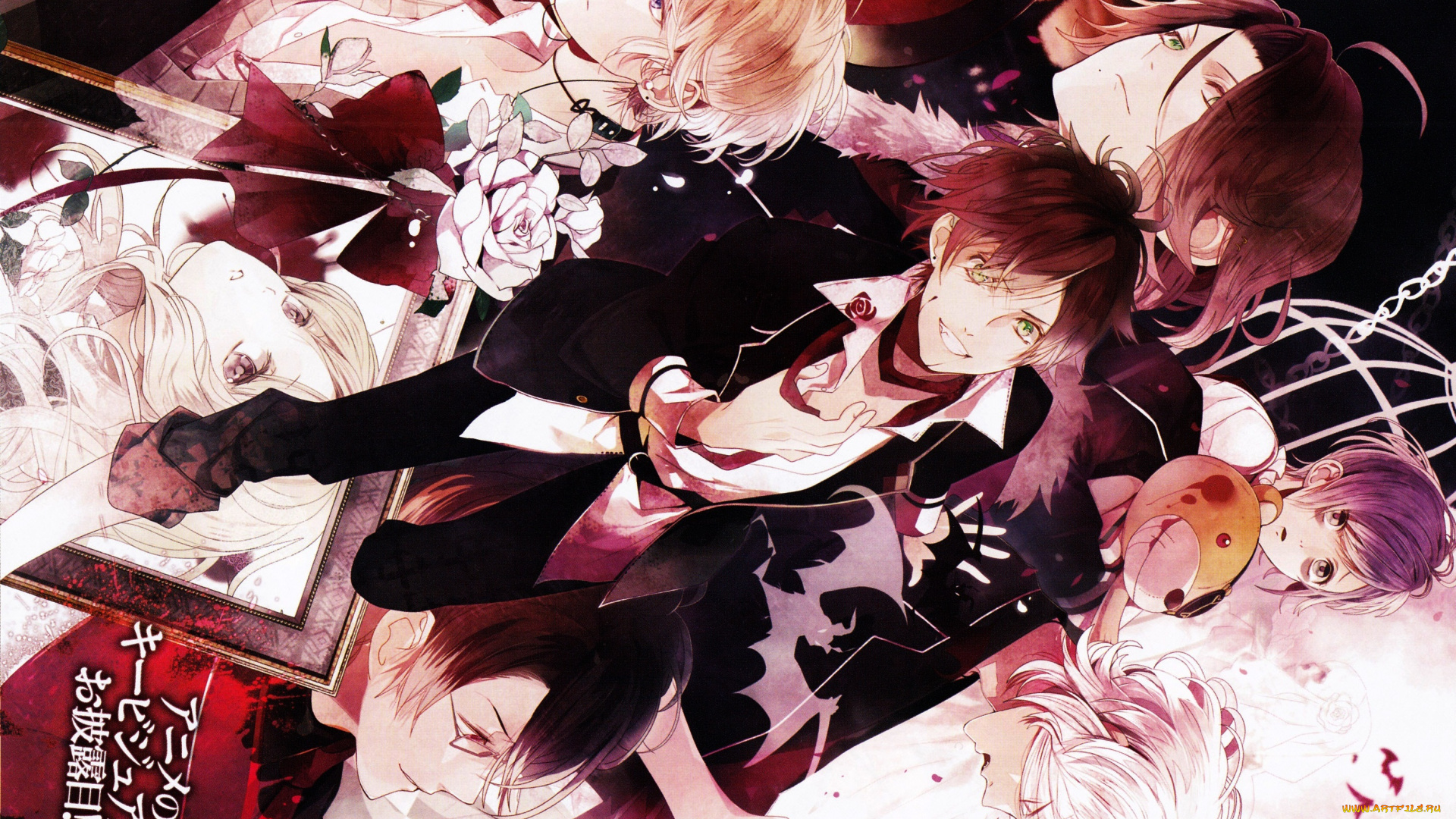 аниме, diabolik, lovers, вампиры, парни, братья