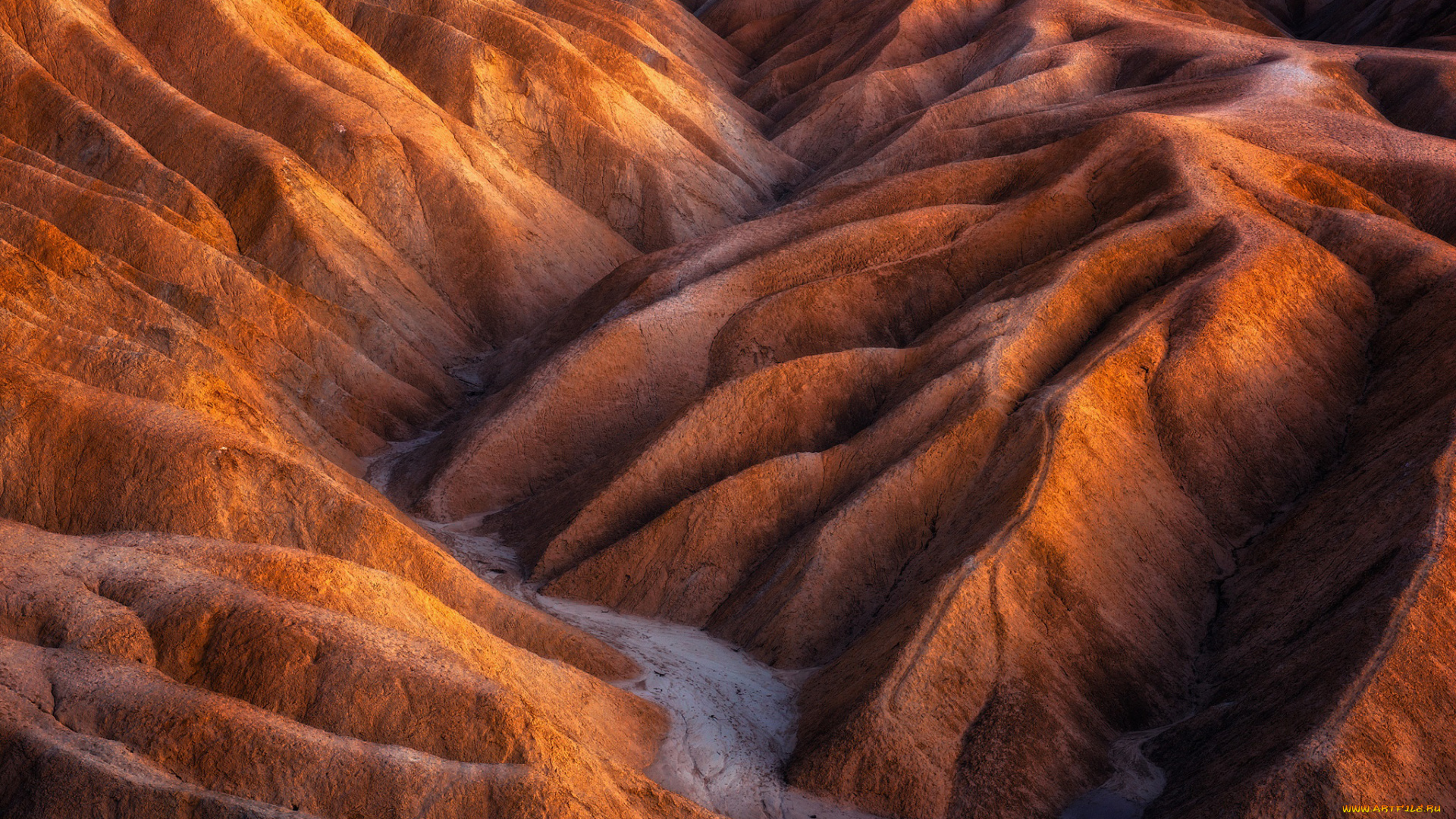 природа, горы, русло, холмы