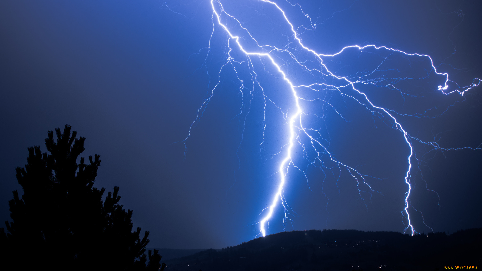 природа, молния, , гроза, шторм
