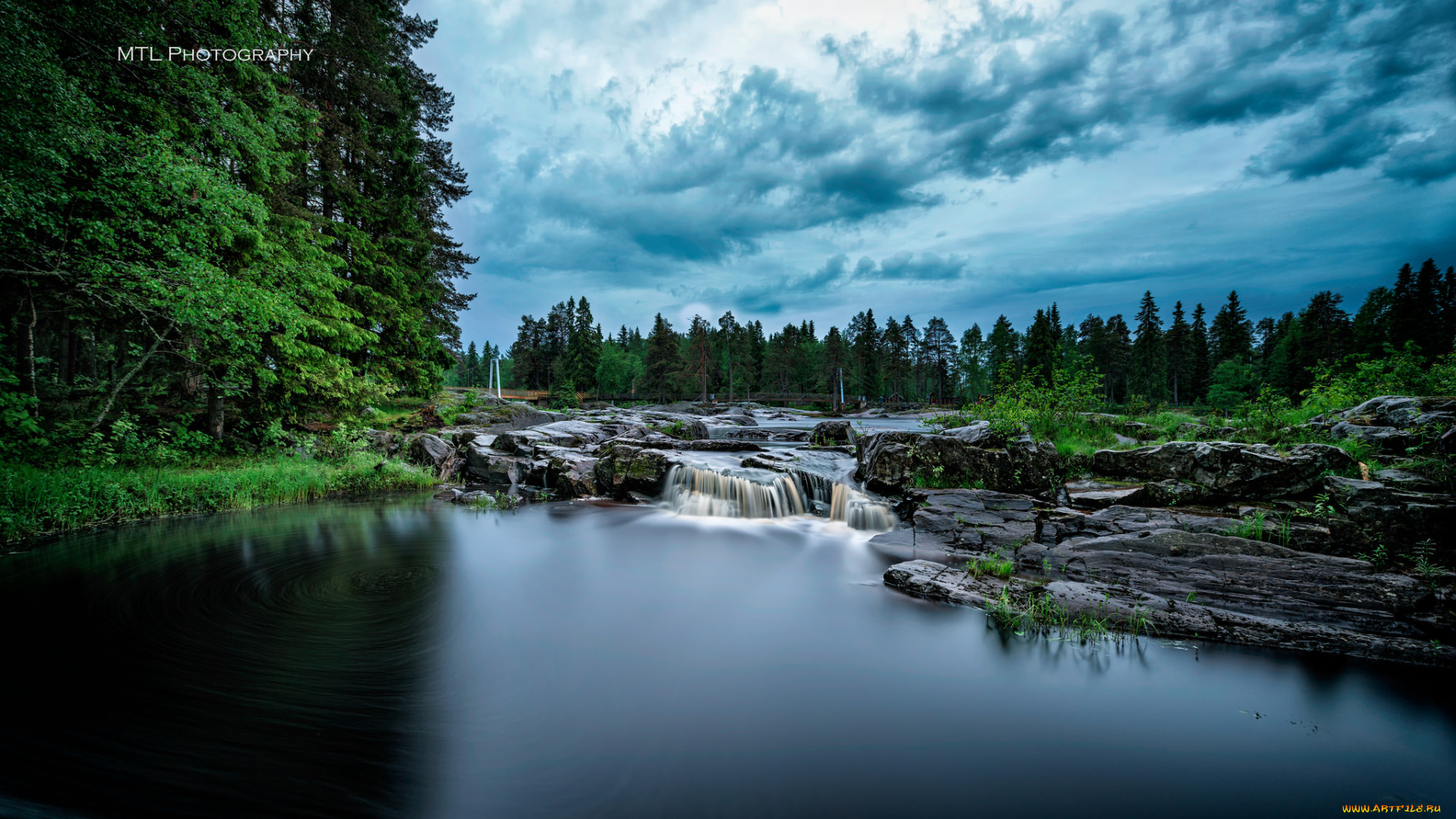 природа, реки, озера, лес, река, облака