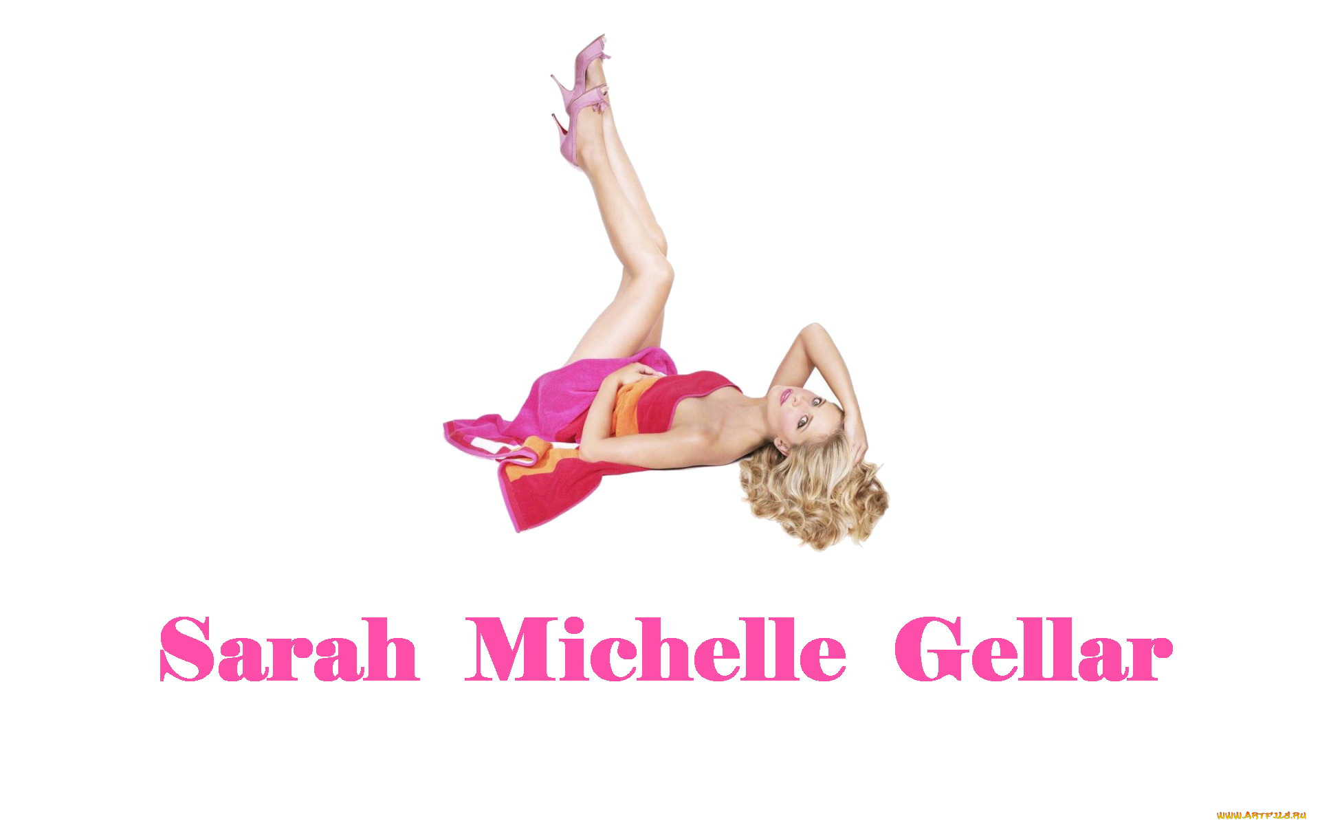 девушки, sarah, michelle, gellar, полотенце, туфли, сара, мишель, геллар, актриса, блондинка