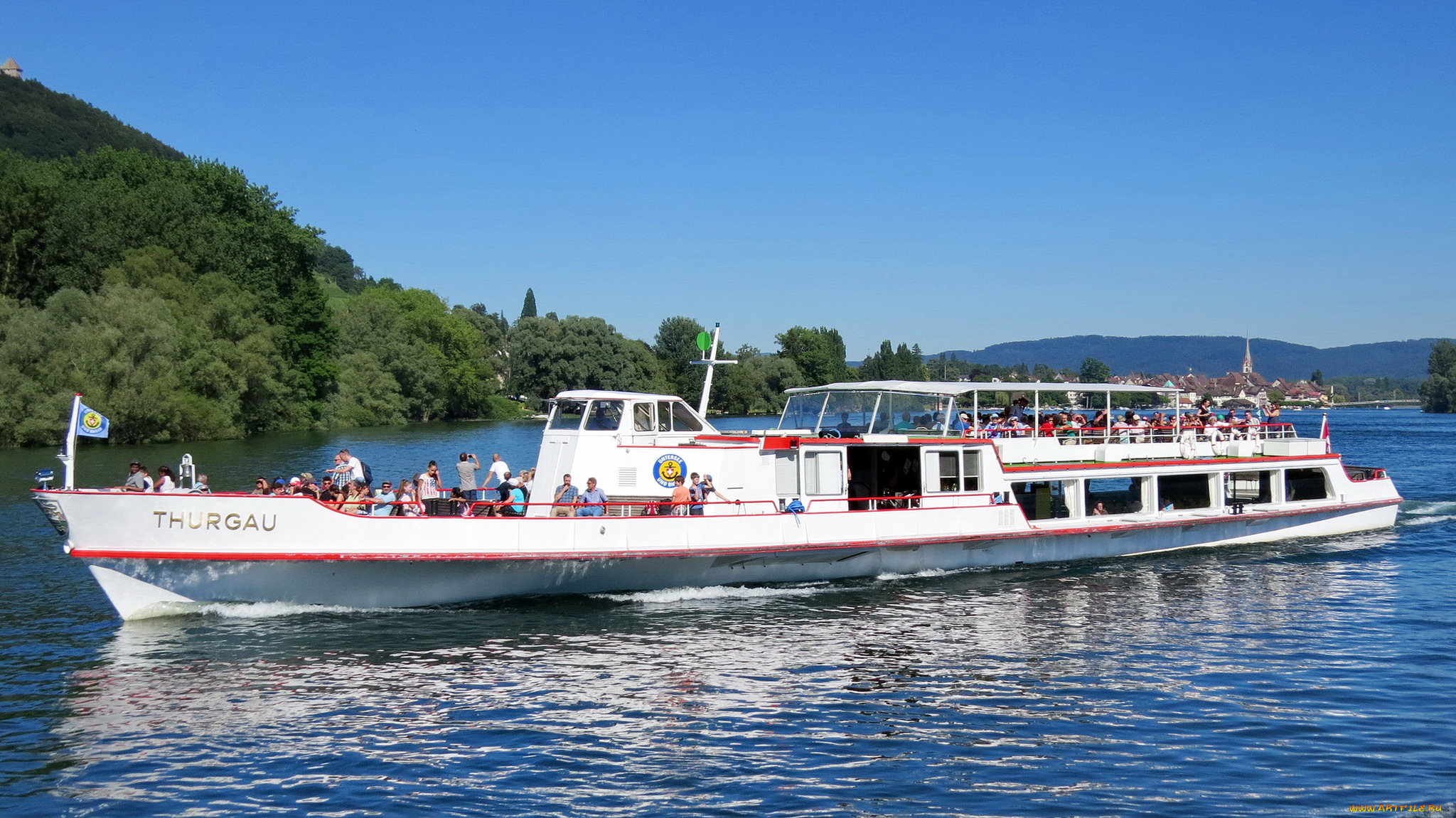 корабли, теплоходы, река, корабль