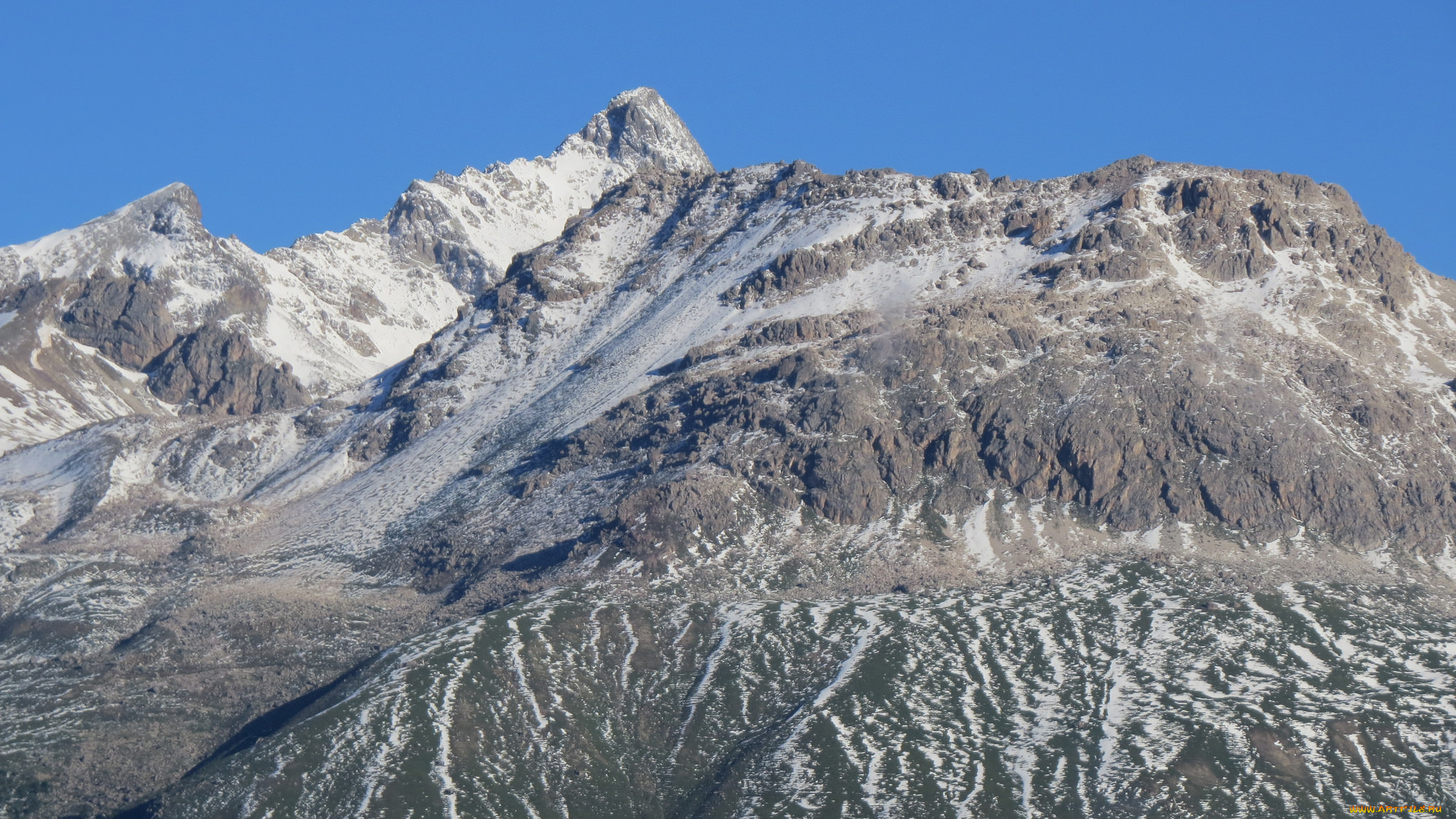 природа, горы, снег