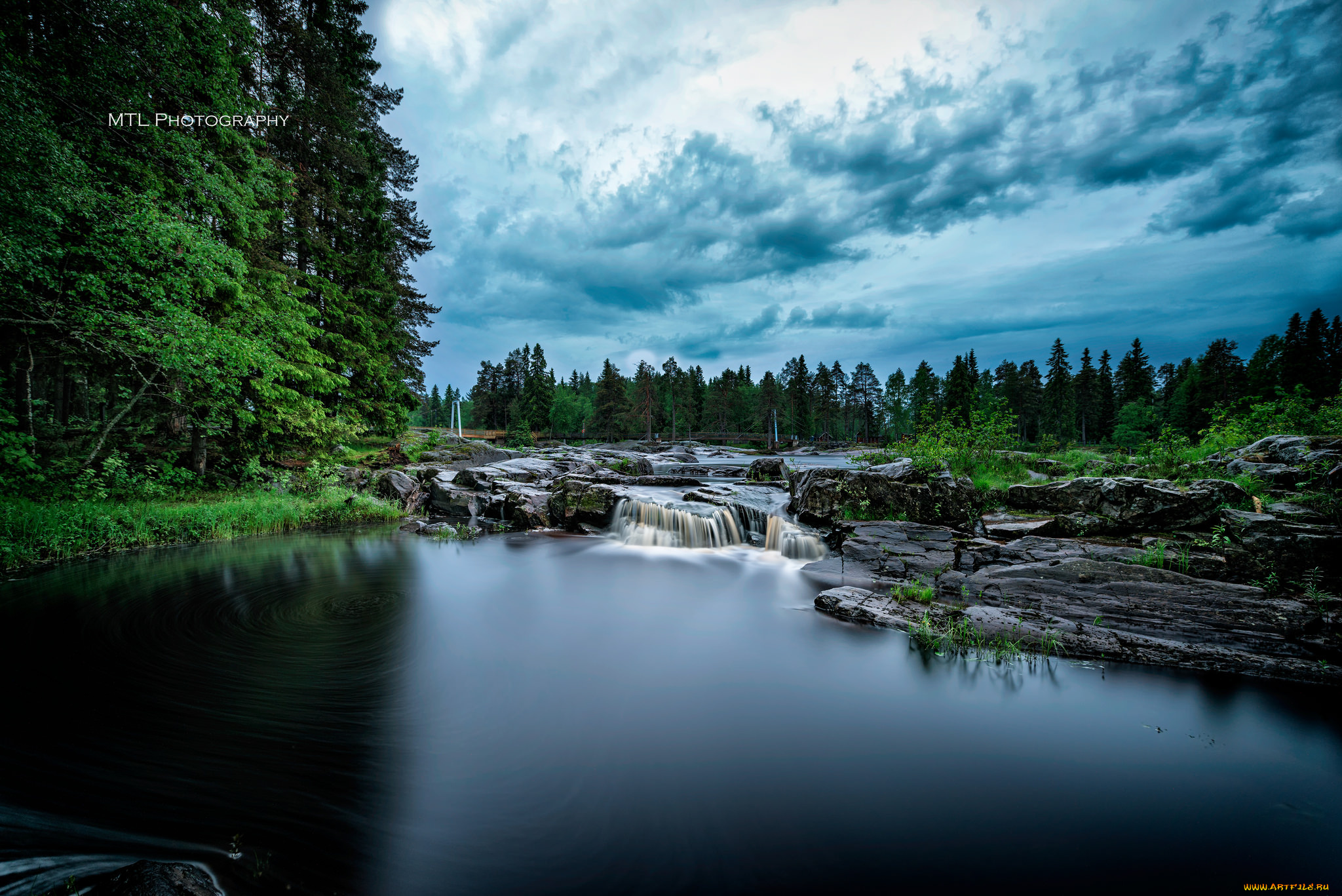 природа, реки, озера, лес, река, облака