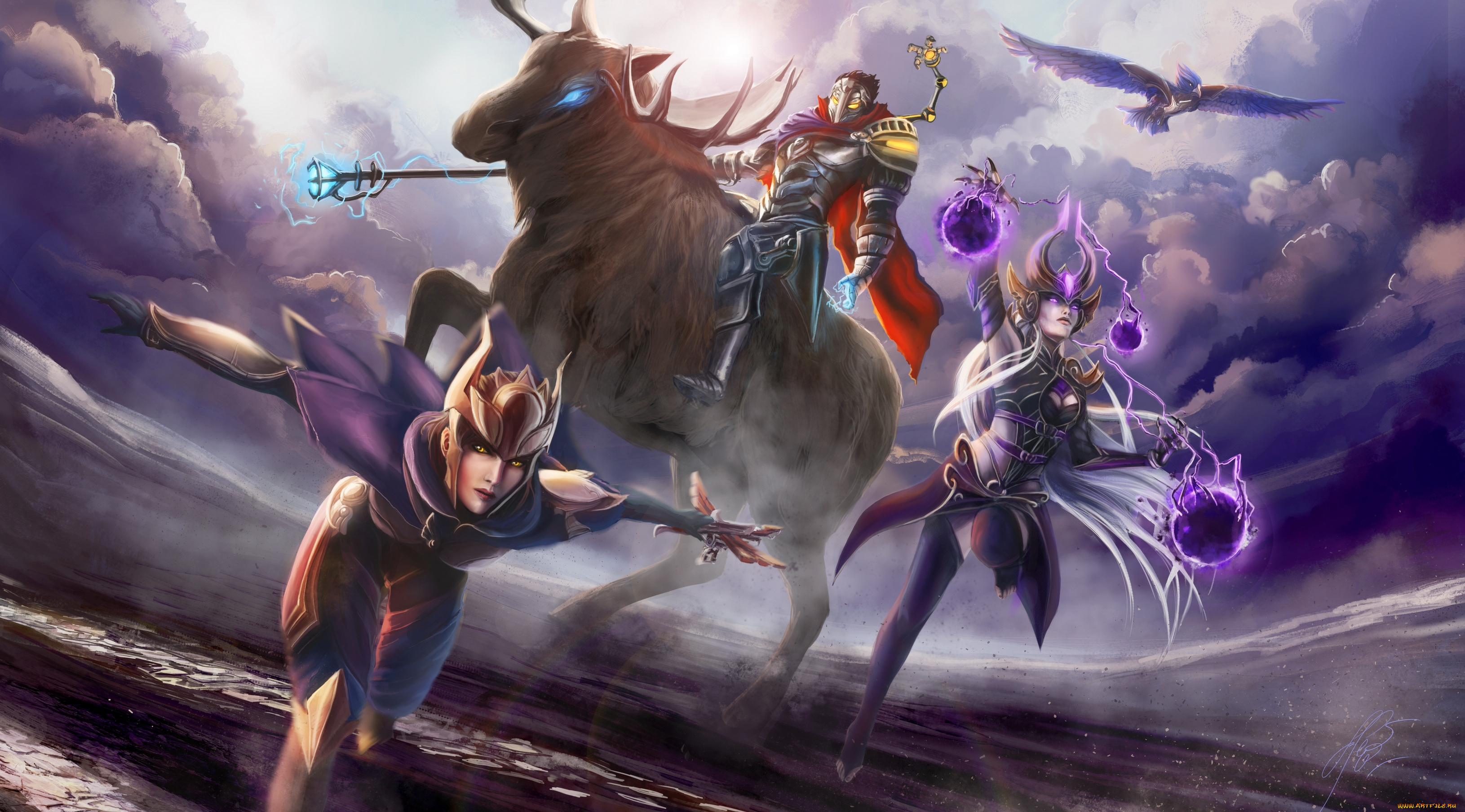 видео, игры, league, of, legends, action, league, of, legends, ролевая, онлайн, shyvana, syndra, viktor