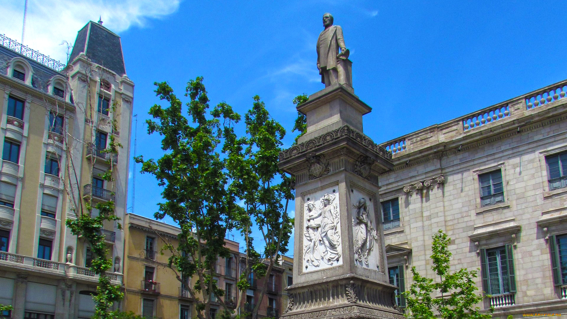 барселона, города, барселона, , испания, памятник, здание