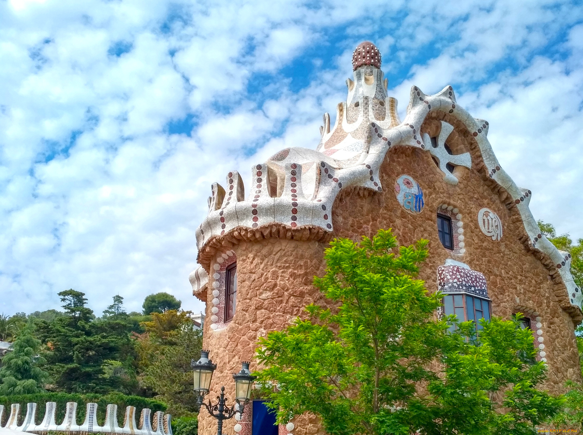 барселона, города, барселона, , испания, здание, дерево