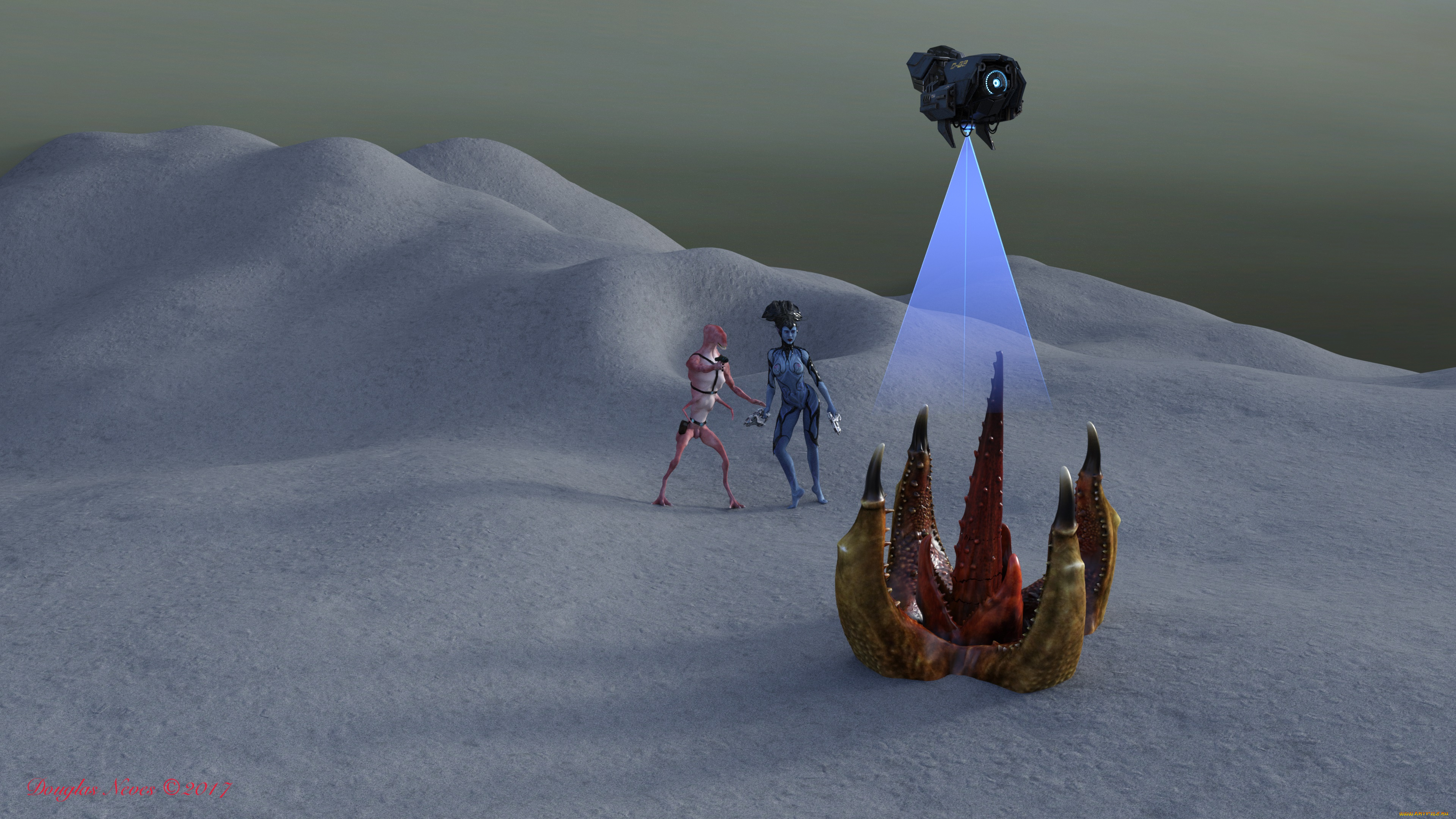 3д, графика, существа, , creatures, существо, фон, взгляд