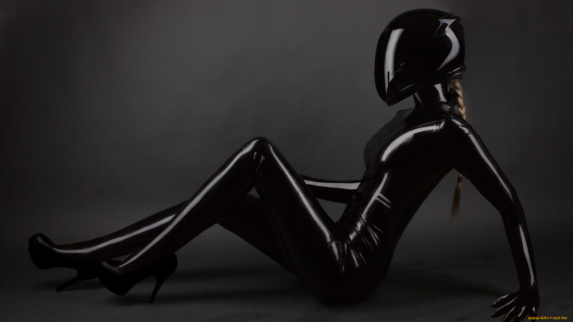 девушки, -unsort, , креатив, латекс, шлем, фон, девушка